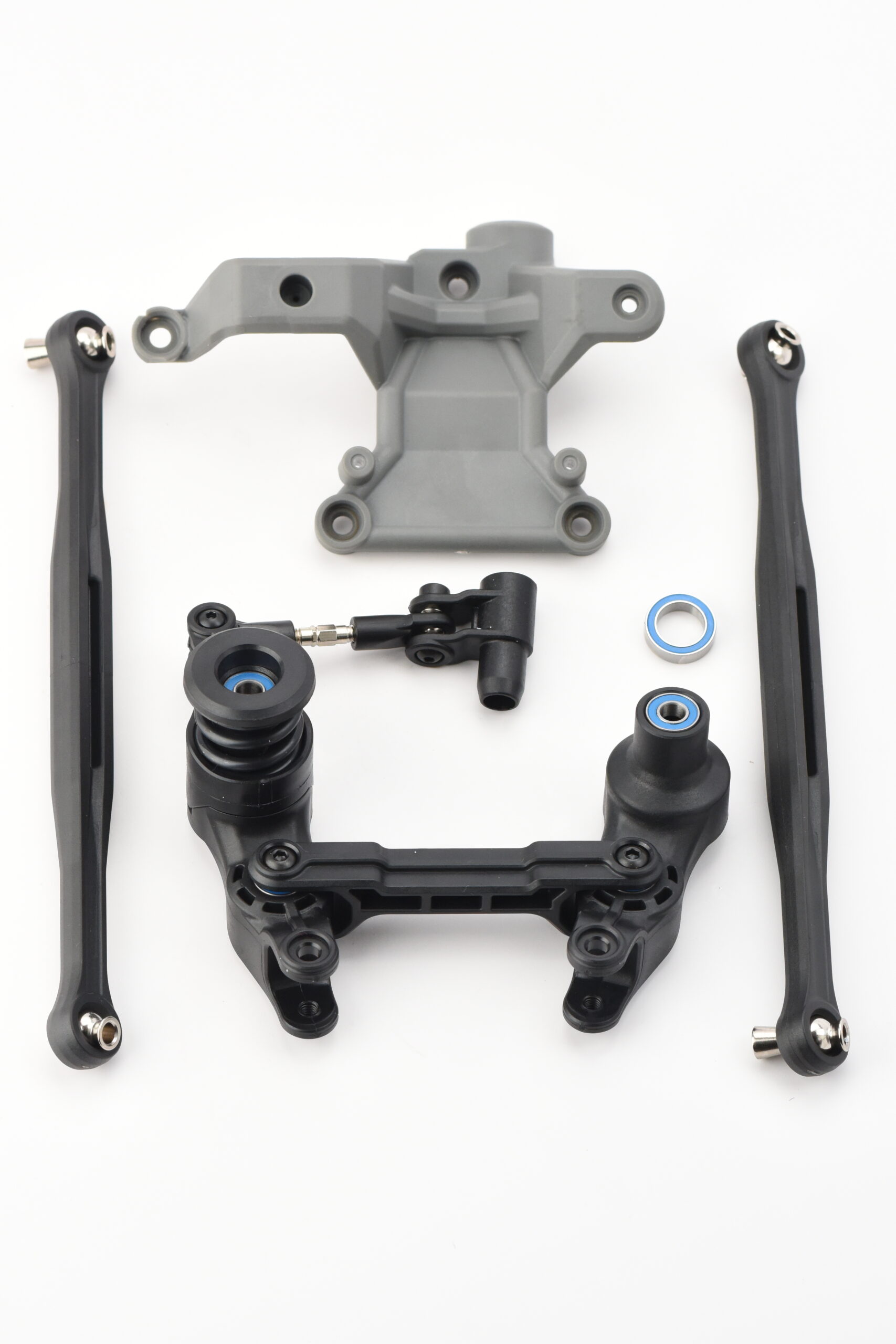 Fits X-MAXX TRAXXAS 77086-4 - Assembled BELLCRANKS w/ Steering Link, Bearings, Servo Saver, Drag Link, Servo Horn, Toe Links