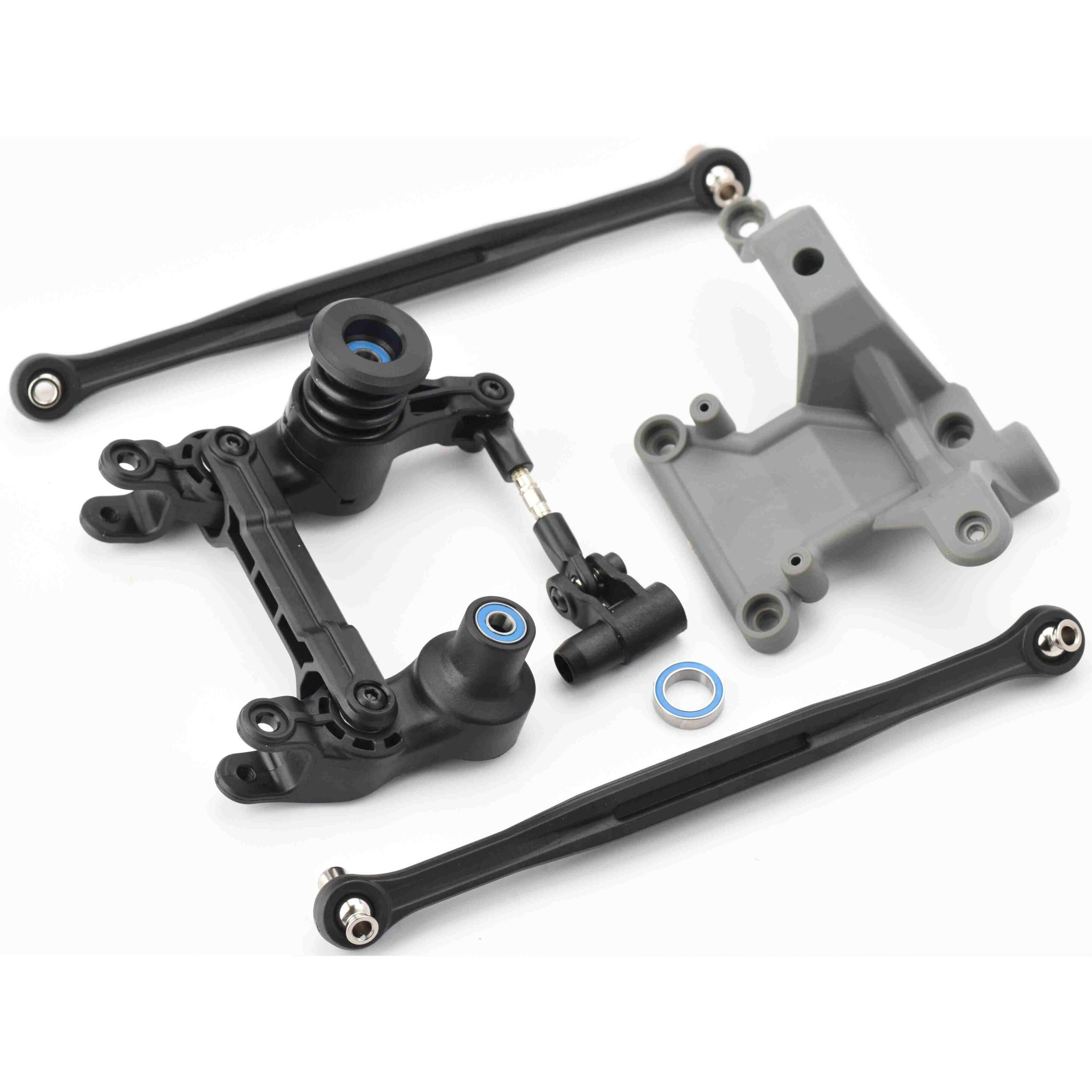 Fits X-MAXX TRAXXAS 77086-4 - Assembled BELLCRANKS w/ Steering Link, Bearings, Servo Saver, Drag Link, Servo Horn, Toe Links