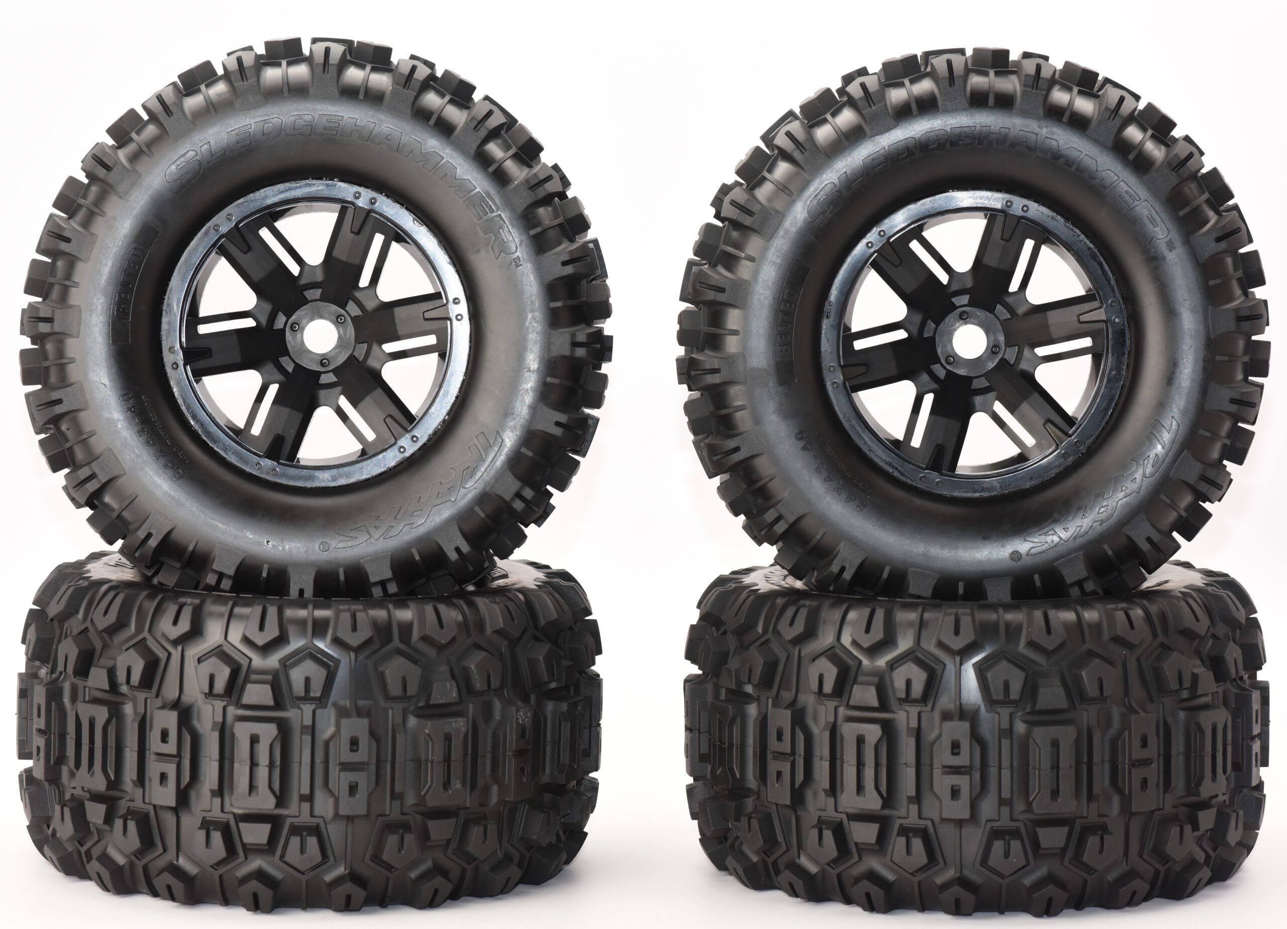 Traxxas X-Maxx Belted Tires (3) Fits X-MAXX Ultimate Wheels & Tires Factory Glued Belted (set 4) Traxxas 77097-4