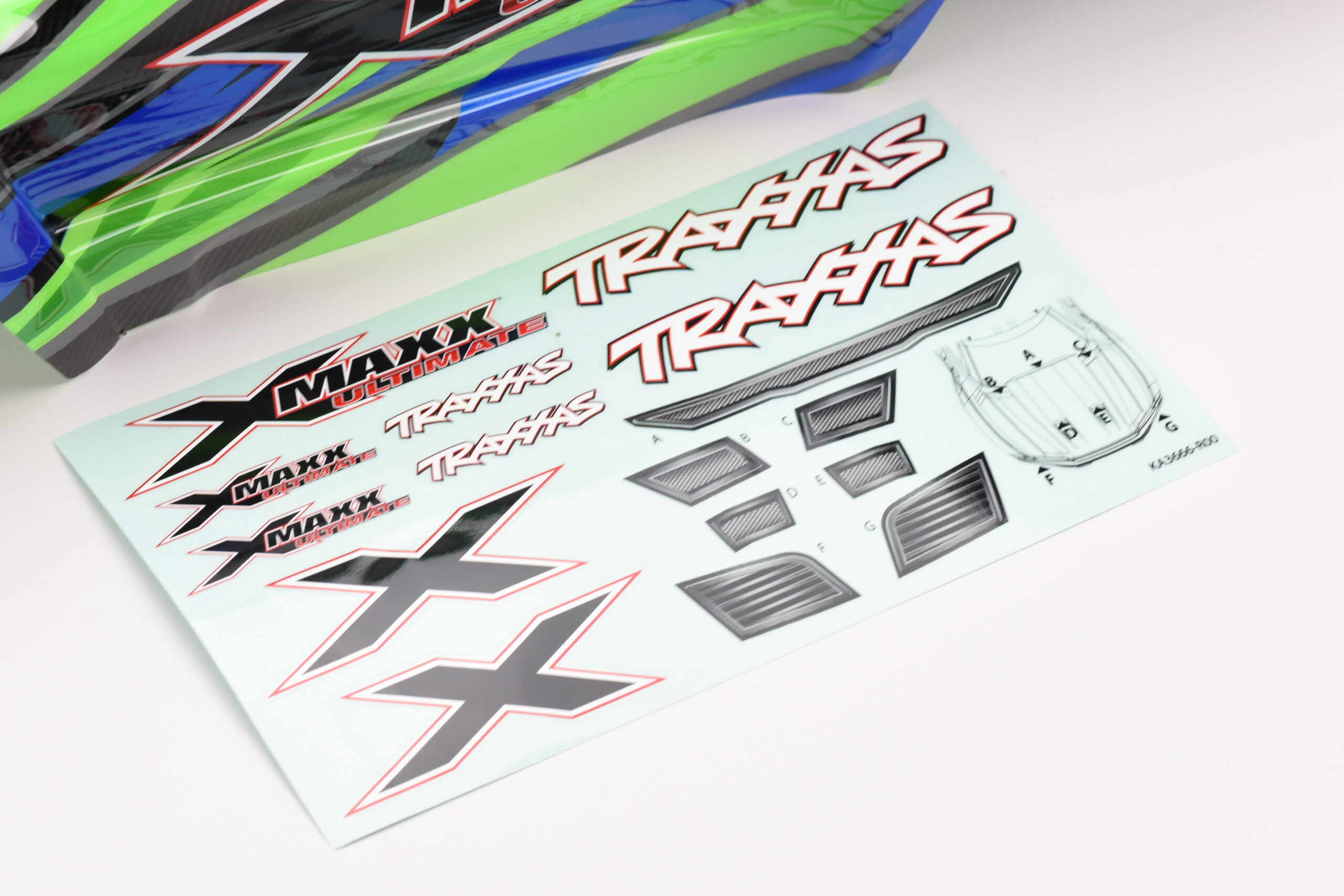 X-MAXX Ultimate BODY Shell (GREEN Factory Painted ProGraphics Traxxas 77097-4