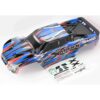 Traxxas Belted Body X-MAXX TRAXXAS 77096-4 - 2024 BODY cover Shell (Blue Graphics Decals 7811B w/ Clipless Mounts & Body Supports)