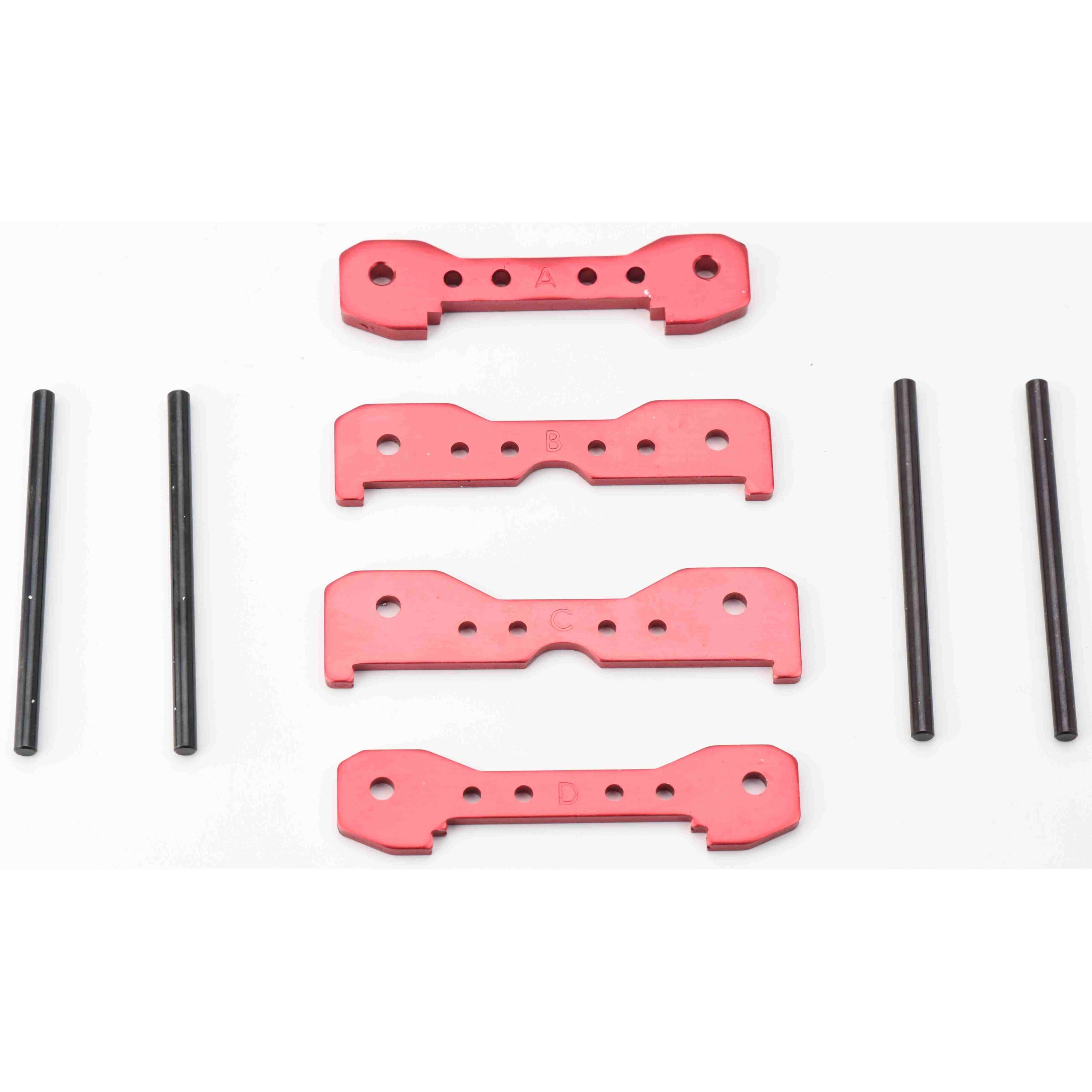 Fits Traxxas SLEDGE 95076-4 - Suspension TIE BARS RED and hinge pins