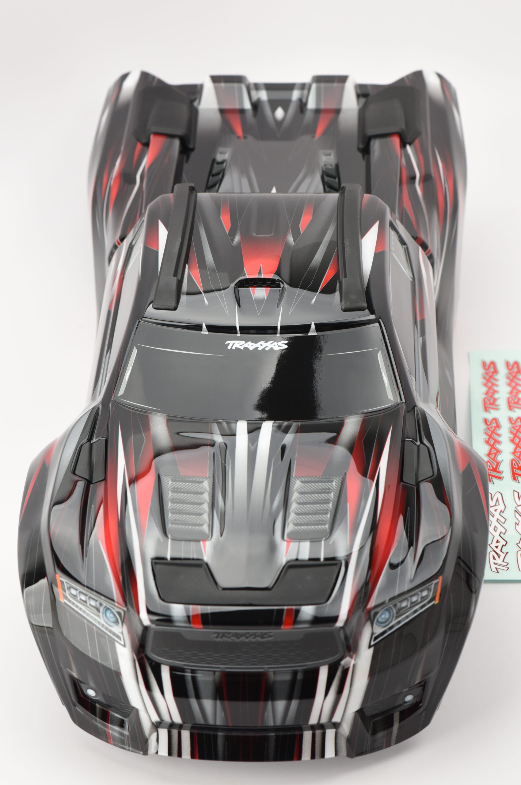 Fits Traxxas SLEDGE 95096-4 - Body Shell RED Black cover roll cage mount Decal