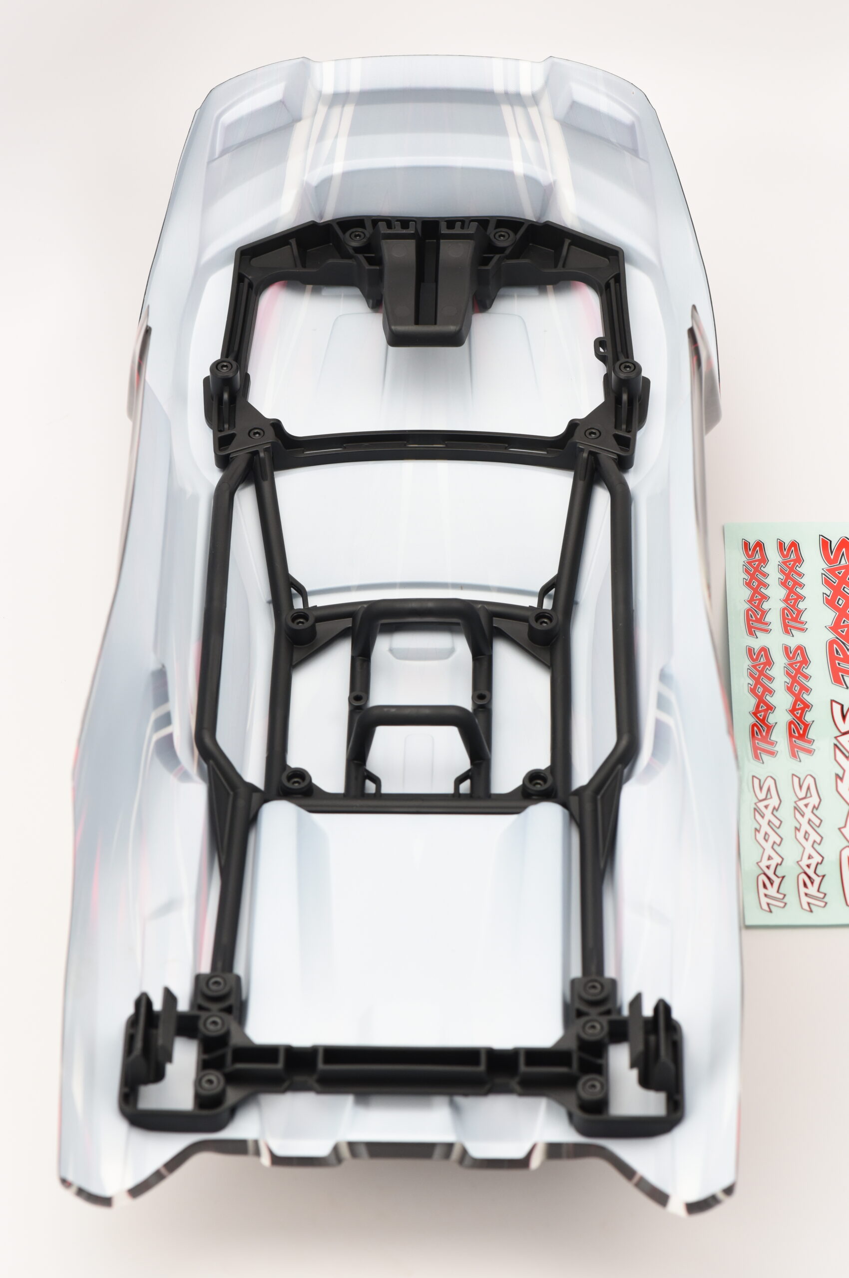 Fits Traxxas SLEDGE 95096-4 - Body Shell RED Black cover roll cage mount Decal