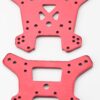 Fits Traxxas Sledge Shock Towers Front & Rear Red Anodized 6061-T6 Aluminum