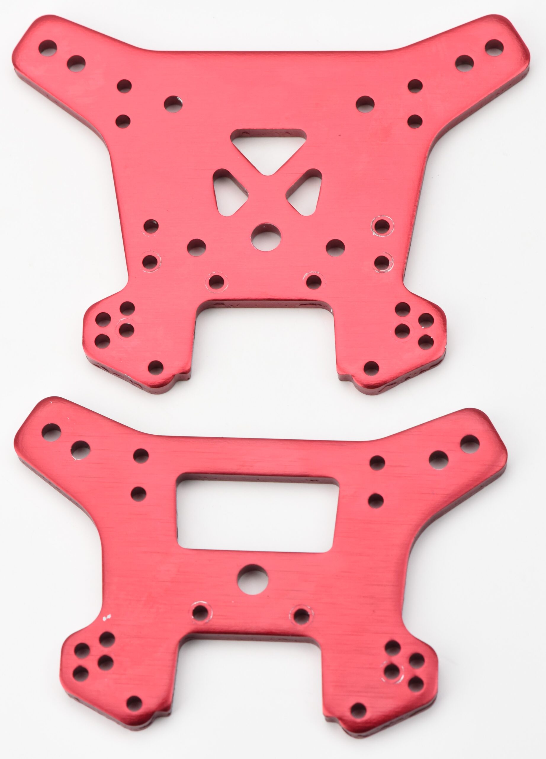 Fits Traxxas Sledge Shock Towers Front & Rear Red Anodized 6061-T6 Aluminum