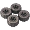 Fits Traxxas Sledge 95096-4 Sledgehammer 3.8 BELTED Tires & 17mm Black Wheels