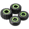Traxxas Sand Car Tires Fits SAND CAR Wheels & Tires (Green) Factory Glued Assembled Front/Rear Traxxas 109076-4
