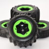 Traxxas Sand Car Tires (2) Fits SAND CAR Wheels & Tires (Green) Factory Glued Assembled Front/Rear Traxxas 109076-4