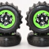 Traxxas Sand Car Tires (3) Fits SAND CAR Wheels & Tires (Green) Factory Glued Assembled Front/Rear Traxxas 109076-4