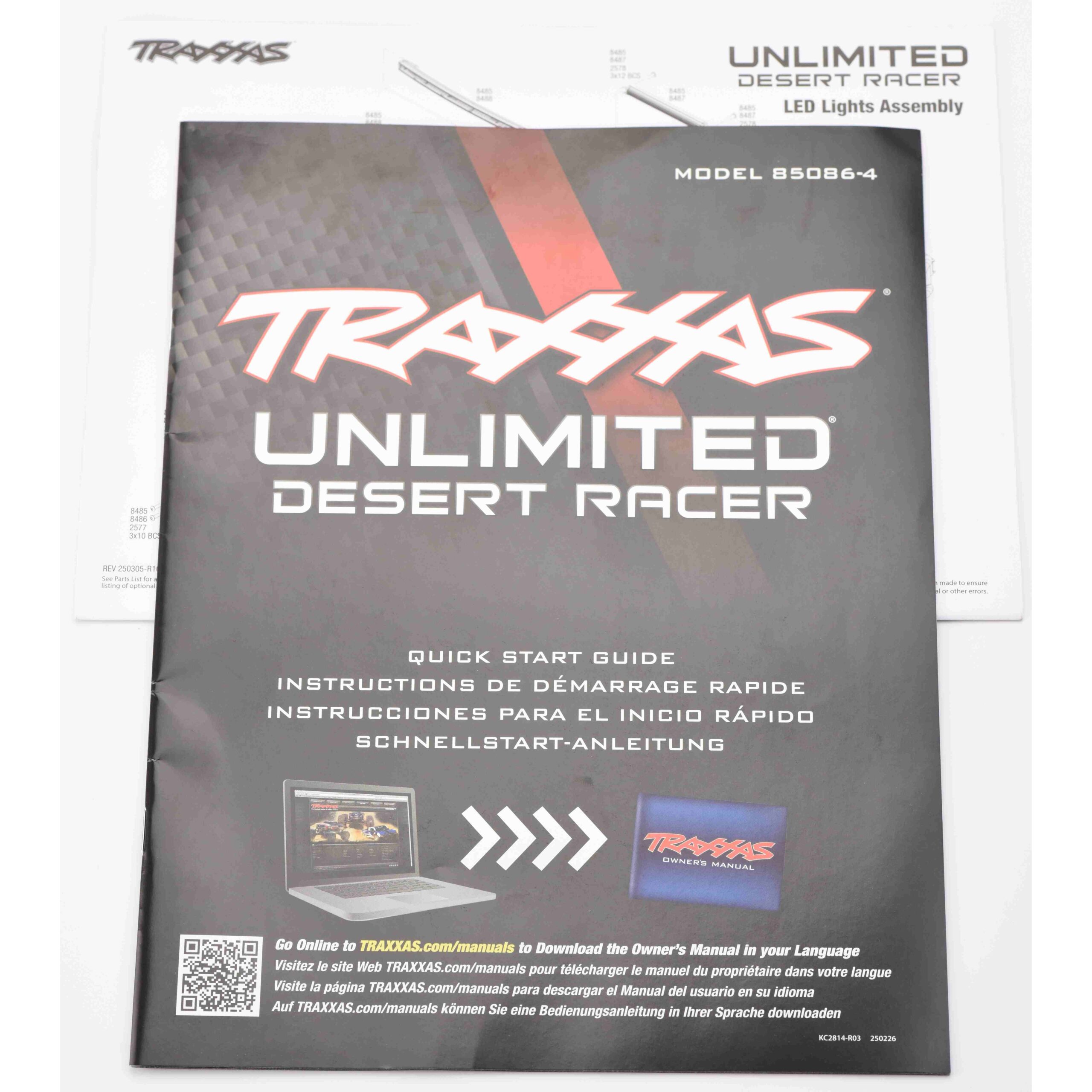 Fits Traxxas Unlimited Desert Racer UDR Manual, Parts List Exploded Views 850764