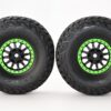 Fits Traxxas Unlimited Desert Racer UDR Baja KR3 Tires 17mm Black Green 2 Wheels
