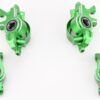 X-MAXX Ultimate XRT 8S F/R Hub GREEN Carriers Caster Steering Blocks Traxxas