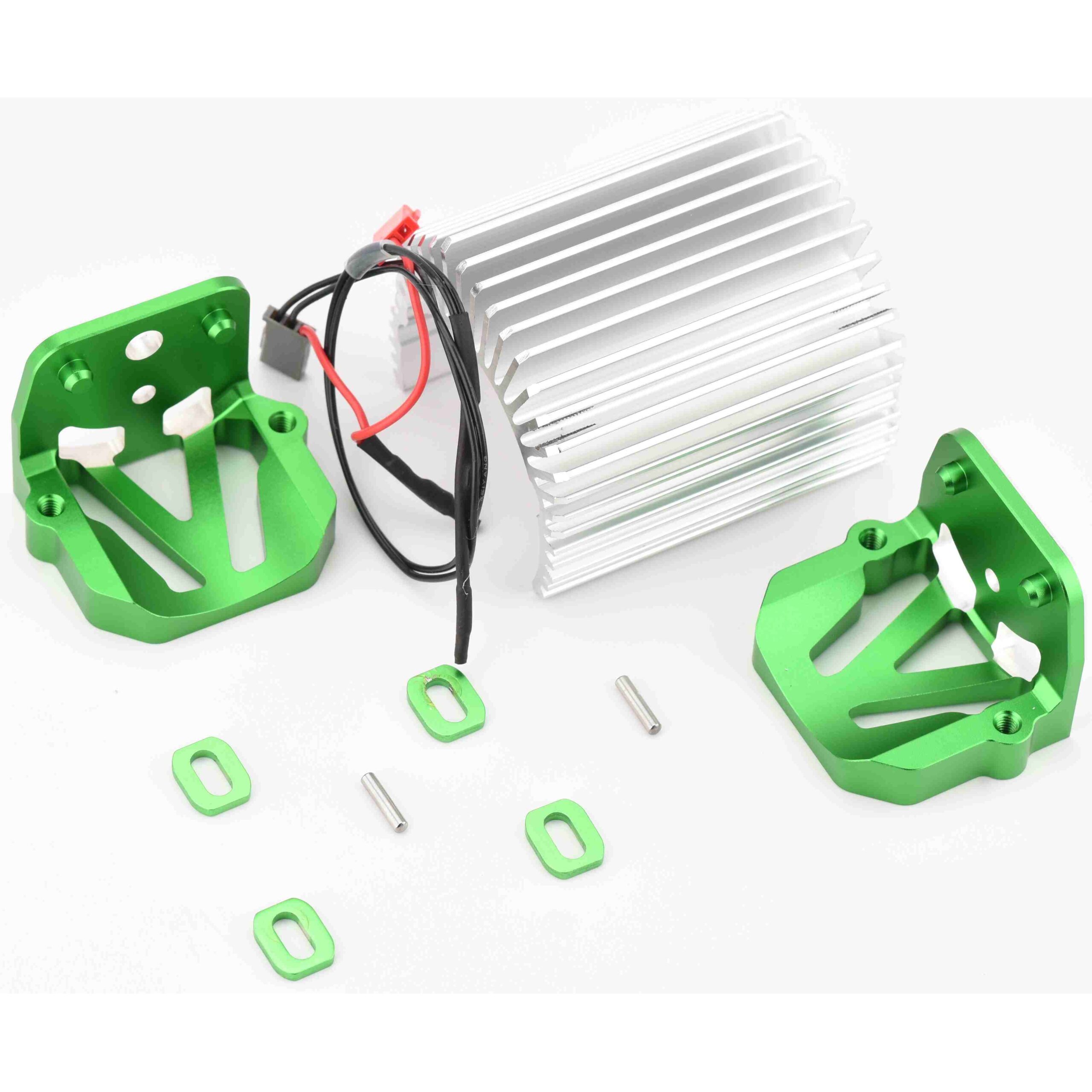 Traxxas X-Maxx Heat Sink and Motor Mounts Fits X-MAXX Ultimate Aluminum Heat Sink & Green Motor Mounts Traxxas 77097-4