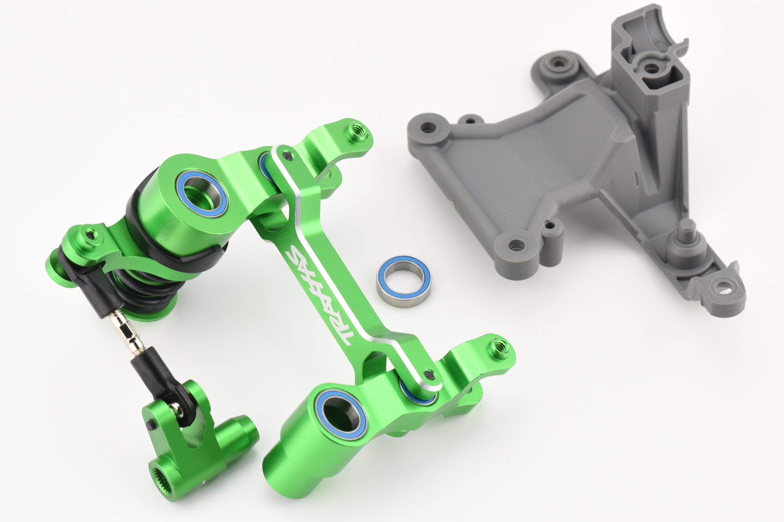 Traxxas X-Maxx Steering Bell Crank Assembly (5) X-MAXX Ultimate STEERING Assembly Green (Bellcrank Horn Linkage Traxxas 77097-4)