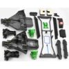 Traxxas X-Maxx Ult Plastic Parts X-MAXX Ultimate Plastic Set Green (F/R Bulkhead Covers Rx box Traxxas 77097-4