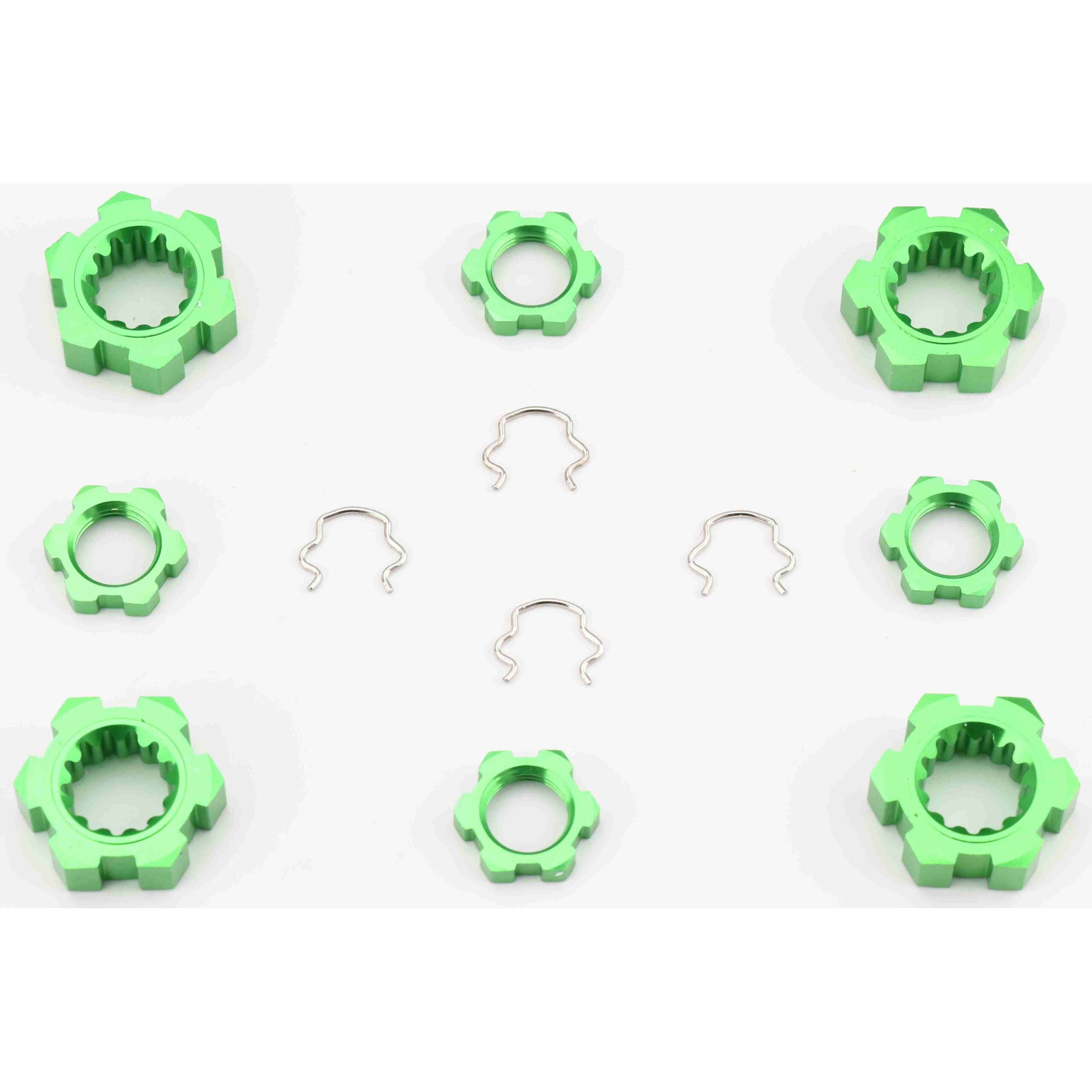 Traxxas X-Maxx Wheel Hubs Nuts Green Fits X-MAXX Ultimate XRT 8S Wheel Hubs GREEN 17mm Splined serrated nuts Traxxas