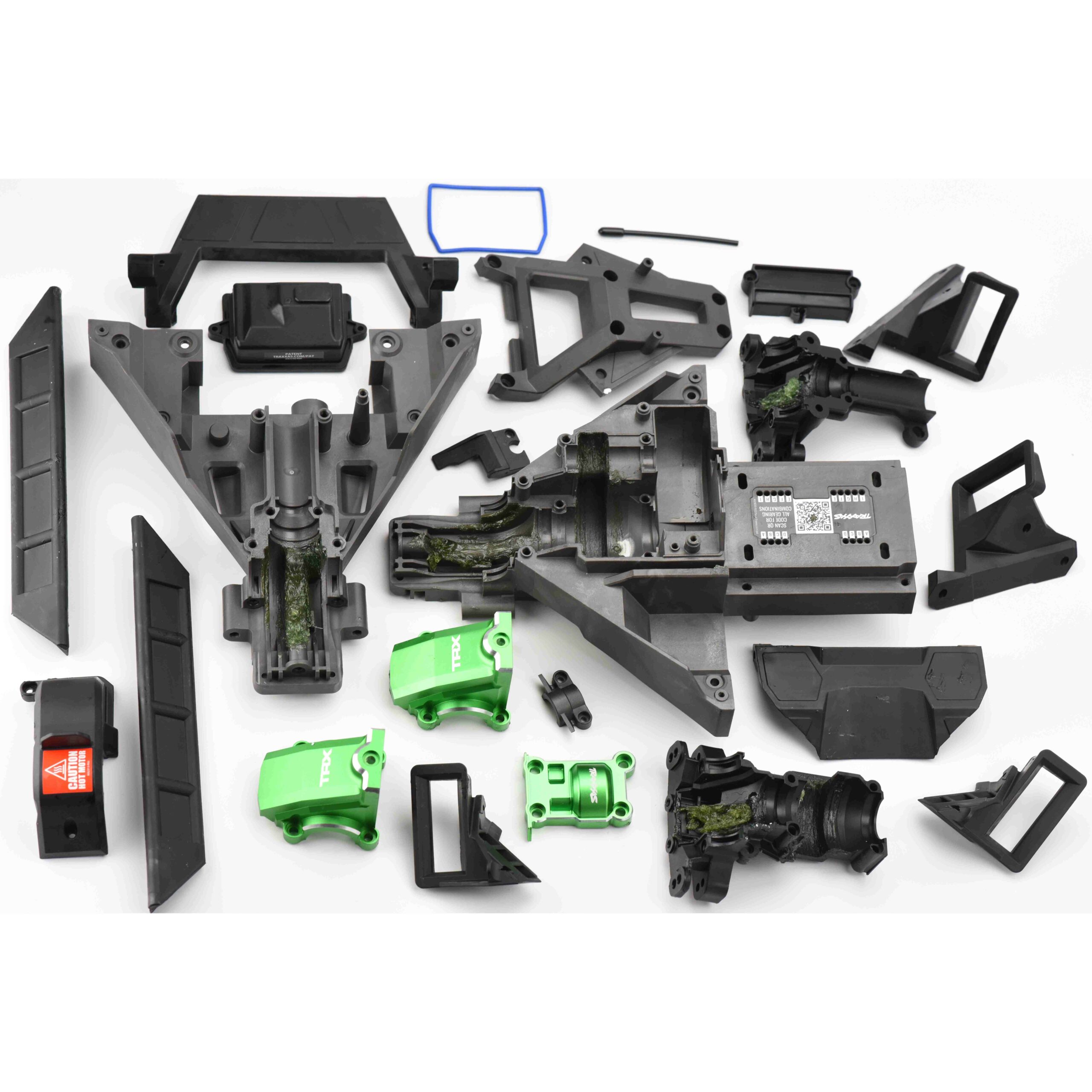 XRT Ultimate Plastic Set (Front Rear Bulkhead GREEN Covers box Traxxas 78097-4