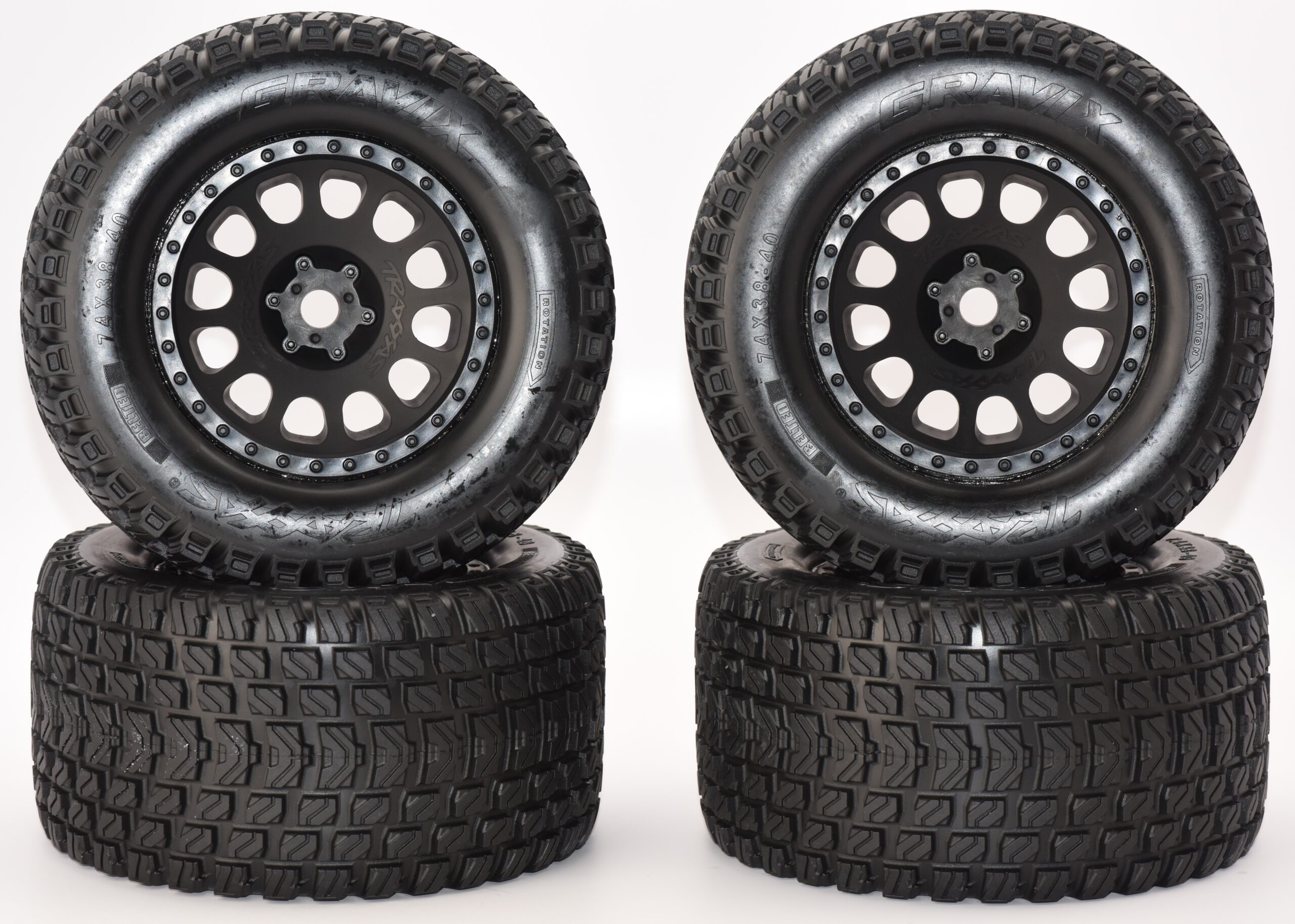 Fits Traxxas XRT ULTIMATE BELTED Tires Wheels Gravix 8S Factory Glued Assembled