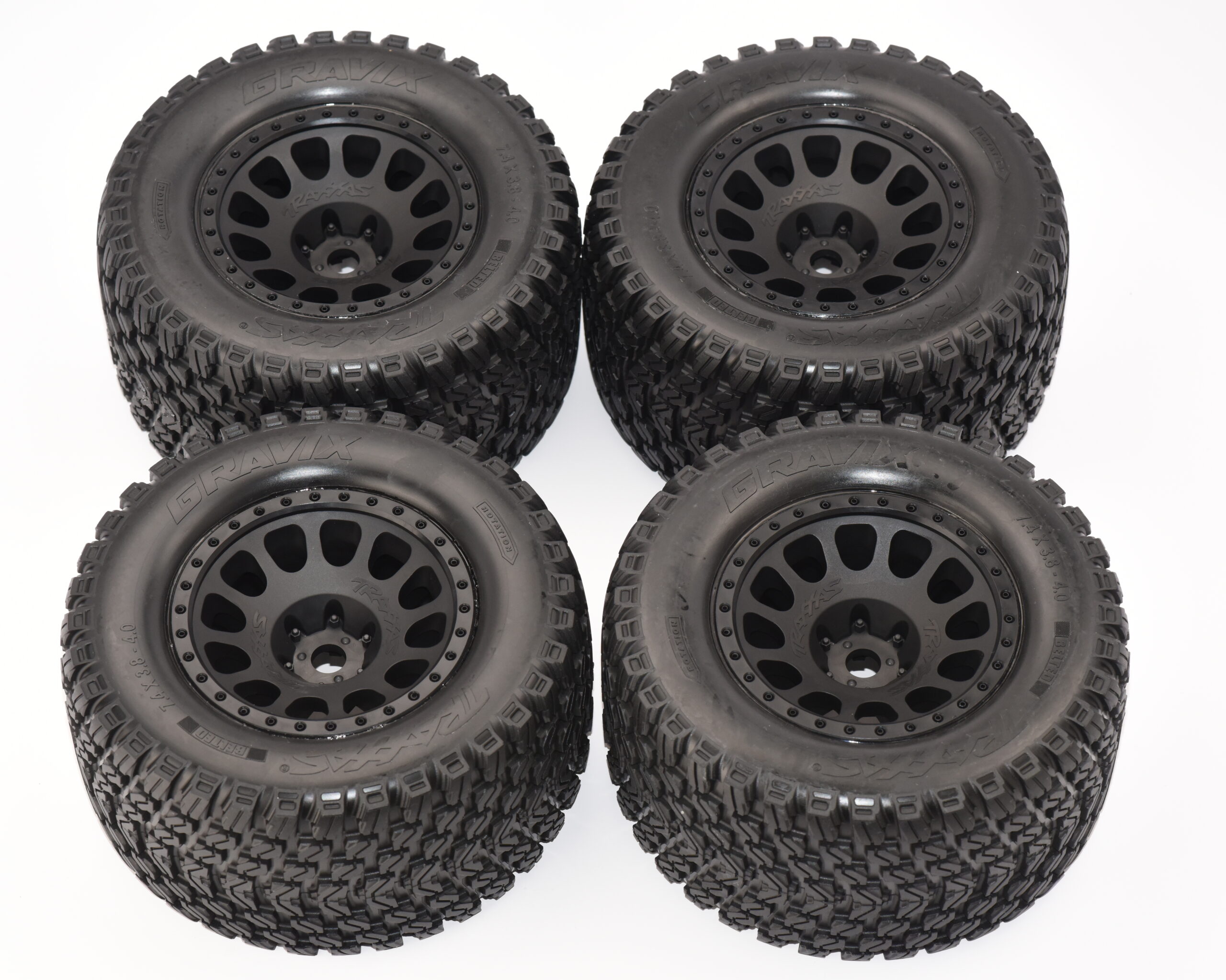 Fits Traxxas XRT ULTIMATE BELTED Tires Wheels Gravix 8S Factory Glued Assembled