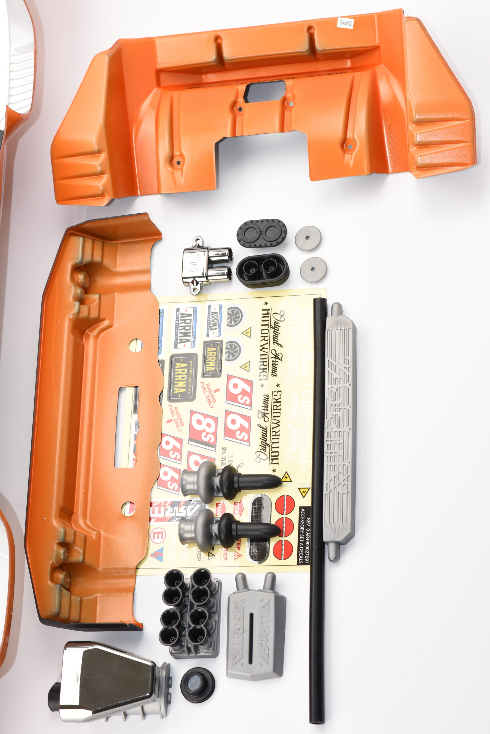 Arrma FELONY 6s - Body Shell (ORANGE Resto-Mod muscle Street Bash ARA7617V2)