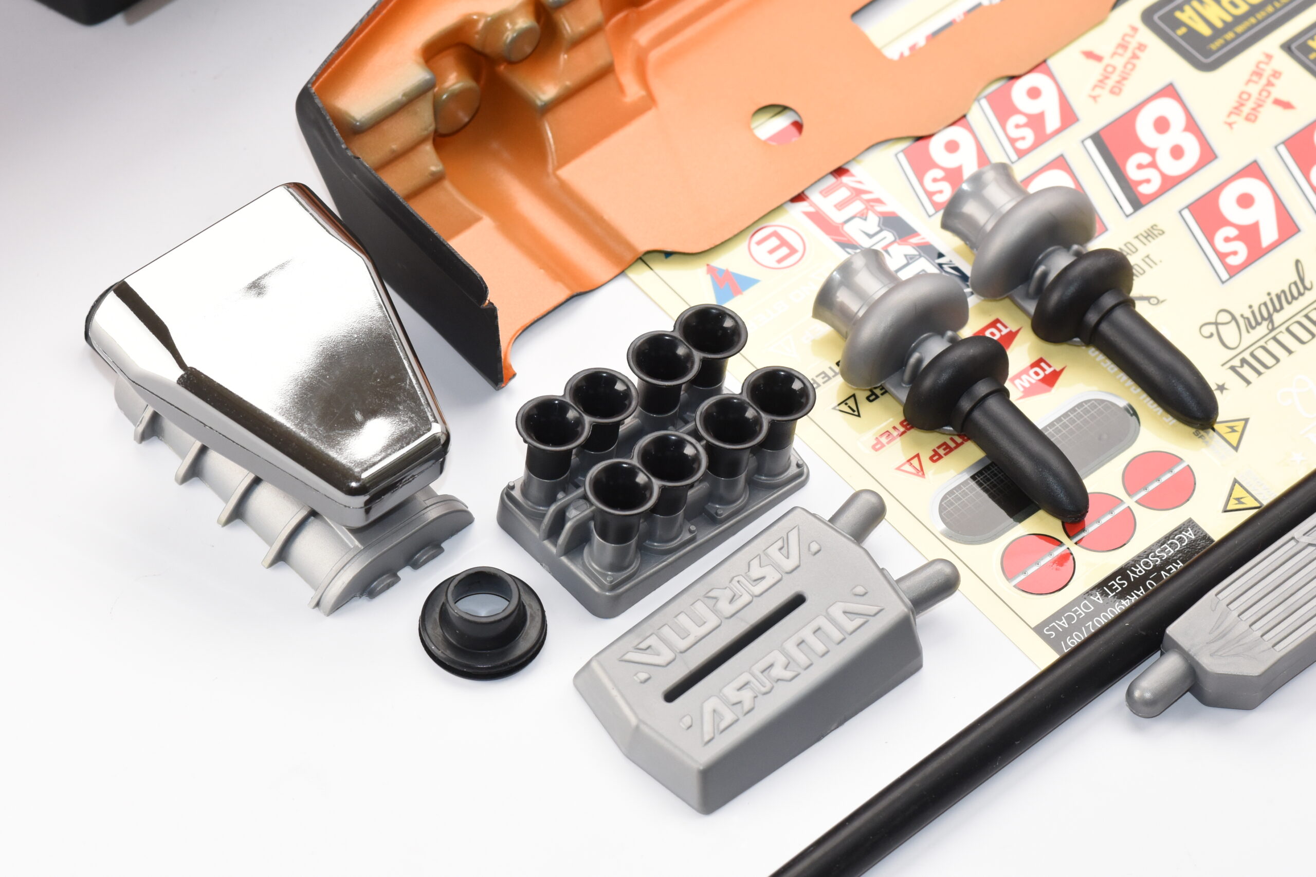 Arrma FELONY 6s - Body Shell (ORANGE Resto-Mod muscle Street Bash ARA7617V2)