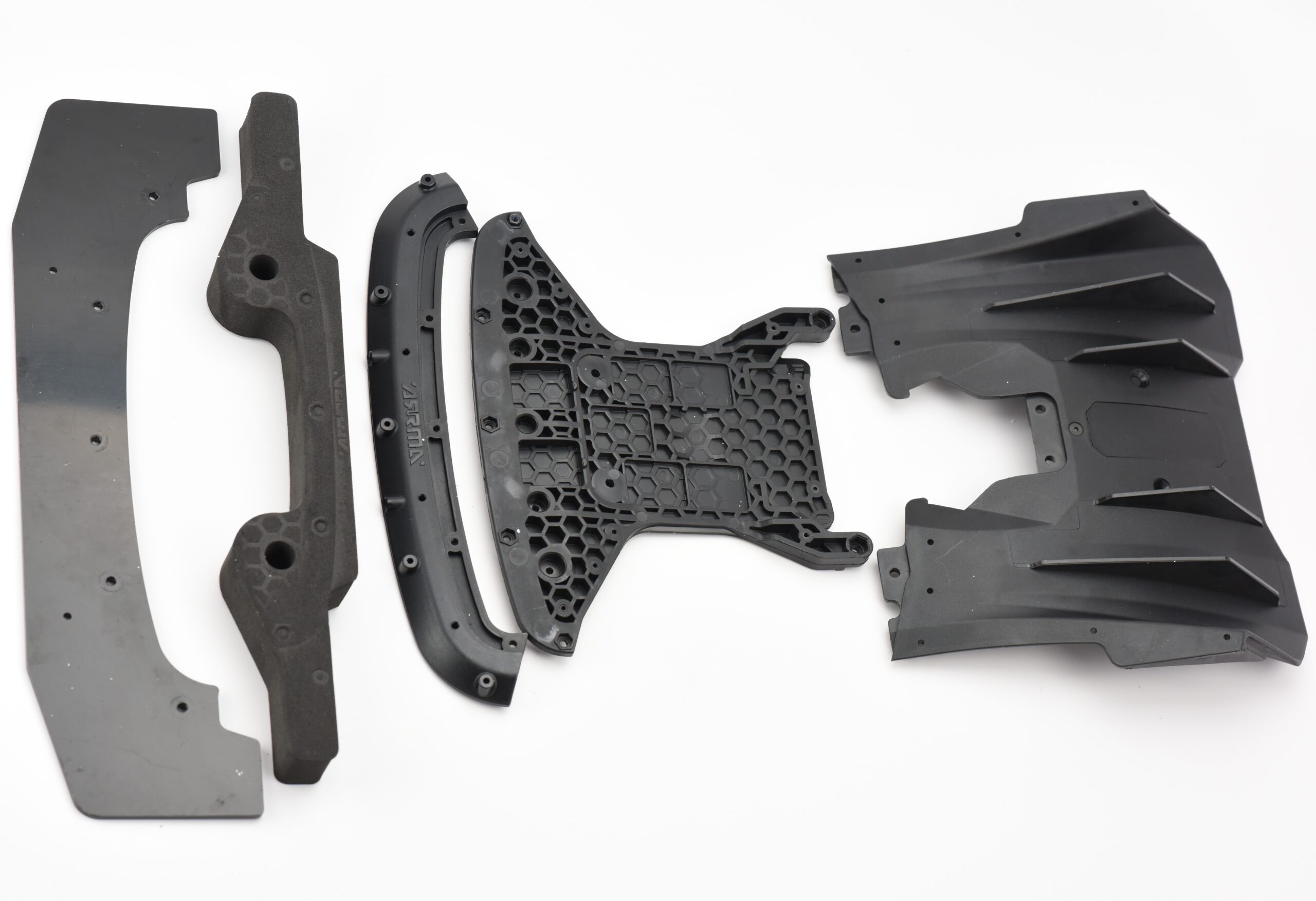 Arrma FELONY 6s BLX - FRONT BUMPER mount splitter skid & Diffuser ARA7617V2