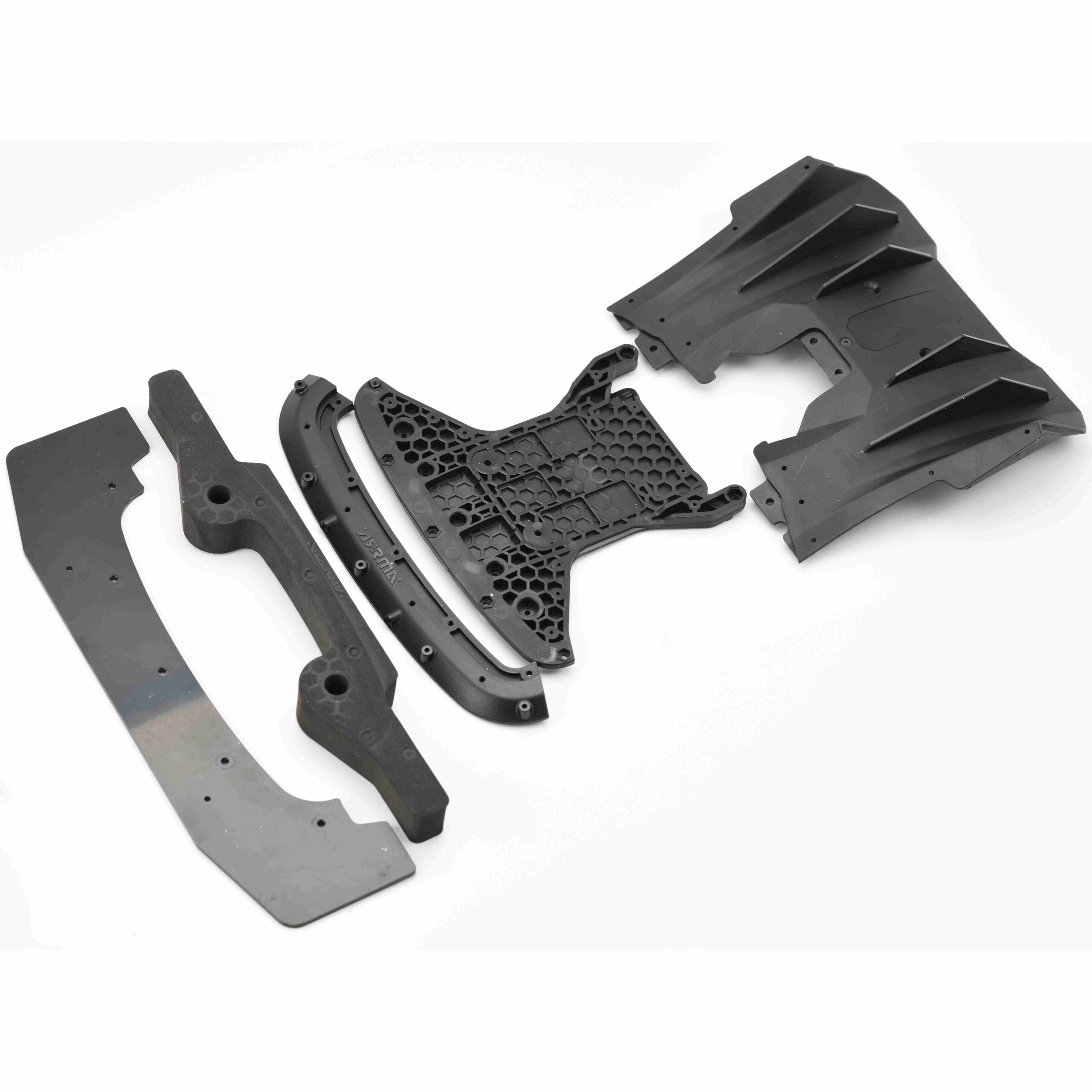 Arrma FELONY 6s BLX - FRONT BUMPER mount splitter skid & Diffuser ARA7617V2