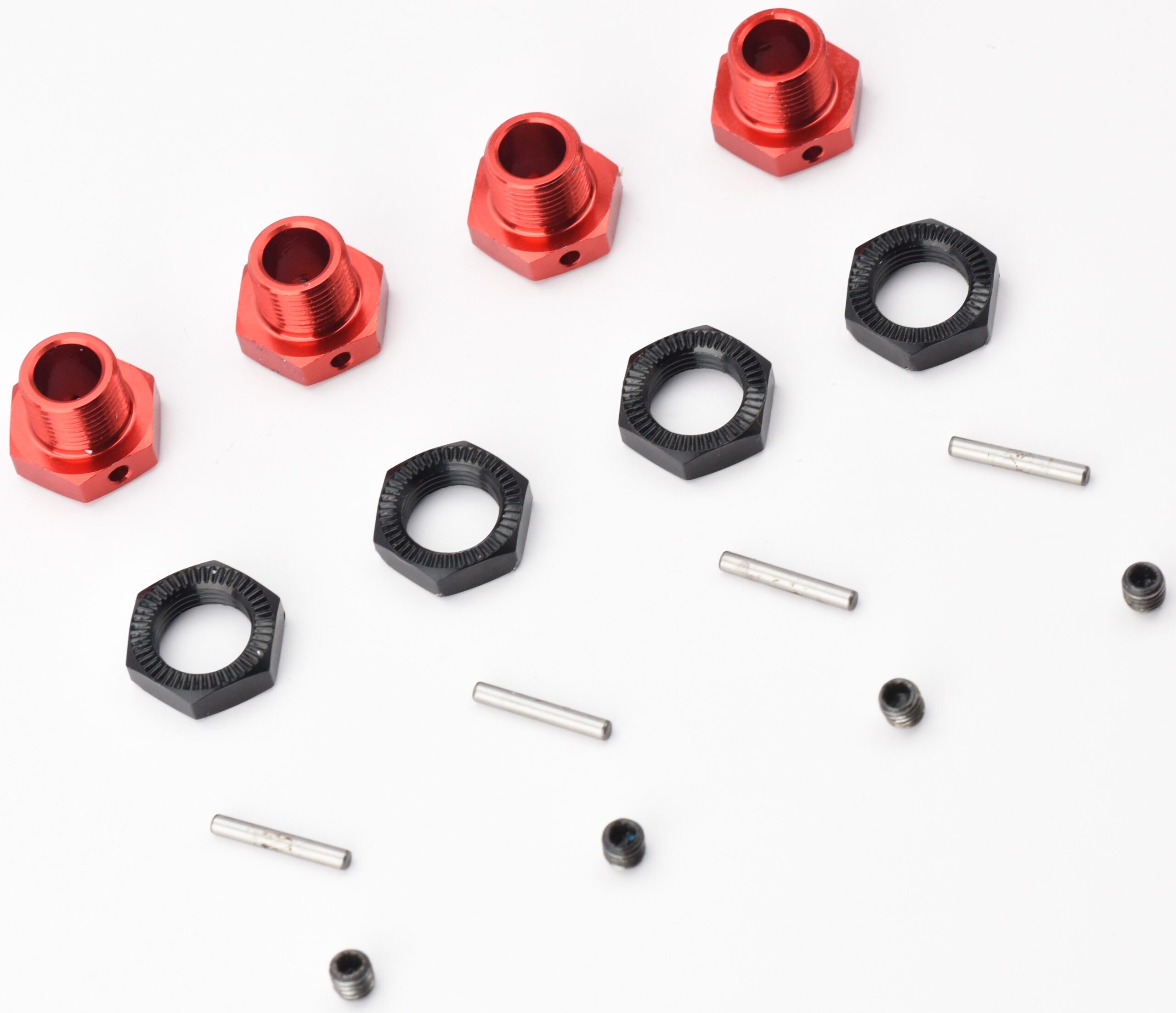 Arrma FELONY 6s BLX - 17mm Hex Hubs (Red Wheel hexes, nuts, Screws V2 ARA7617V2)