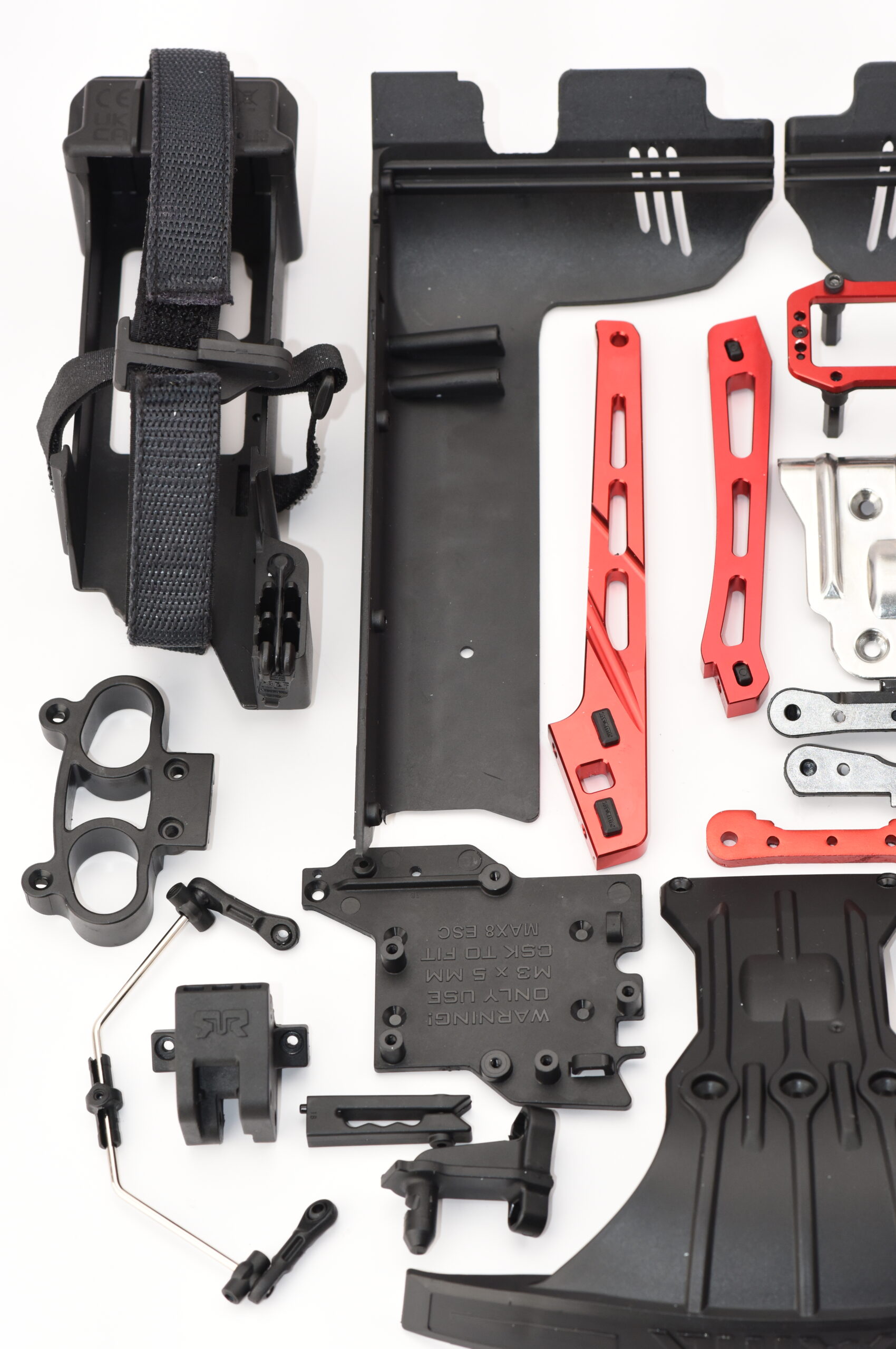 Arrma Kraton 6s EXB Side Guards, Battery Tray, bumper, wing mount etc ARA8708V6