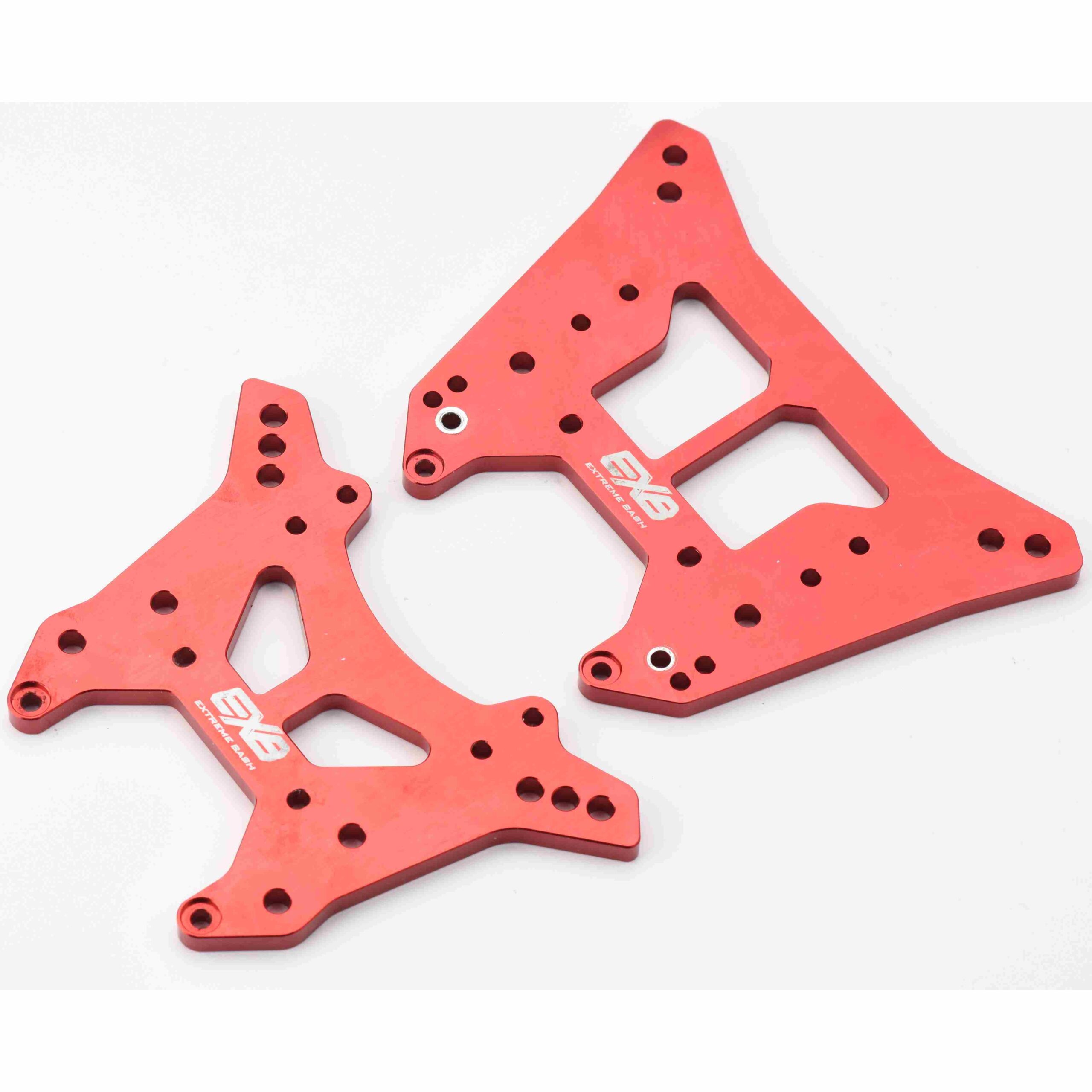 Arrma Kraton 6s BLX EXB V6 Front & Rear Shock Tower CNC 7075 T6 Red Aluminum MT