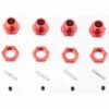 Arrma Kraton 8s EXB Hexes Nuts Pins Arrma Kraton 1/5 8s EXB 24mm Red Aluminum Wheel Hexes Nuts & Steel Pins Hex /BLX