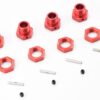 Arrma Kraton 8s EXB Hexes Nuts Pins (2) Arrma Kraton 1/5 8s EXB 24mm Red Aluminum Wheel Hexes Nuts & Steel Pins Hex /BLX