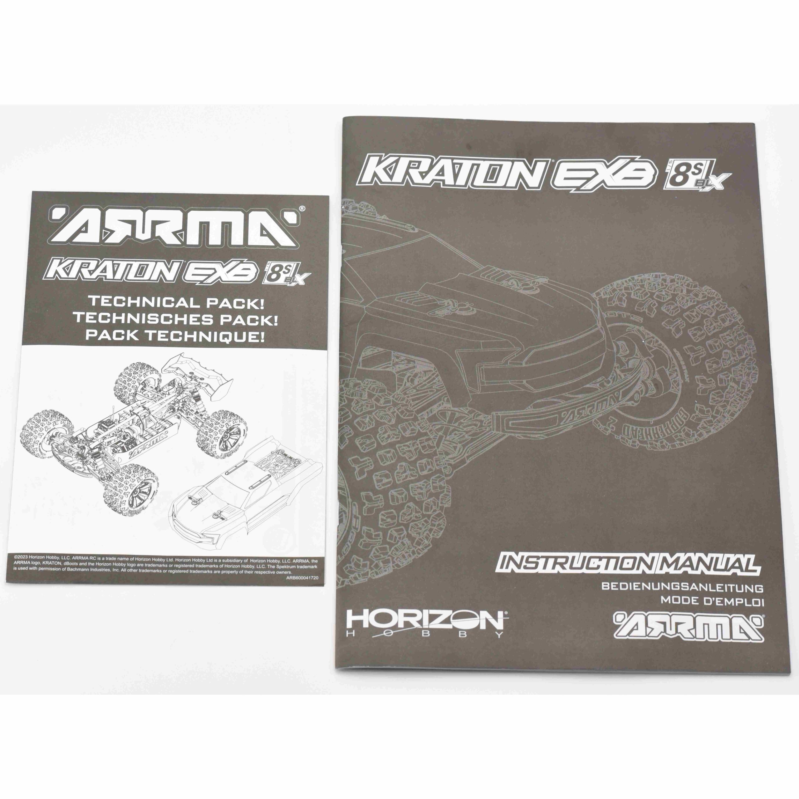 Arrma Kraton 8s EXB Manuals Arrma KRATON 8S EXB User Manual Quick Guide, Parts List Exploded Views ARA5808V2