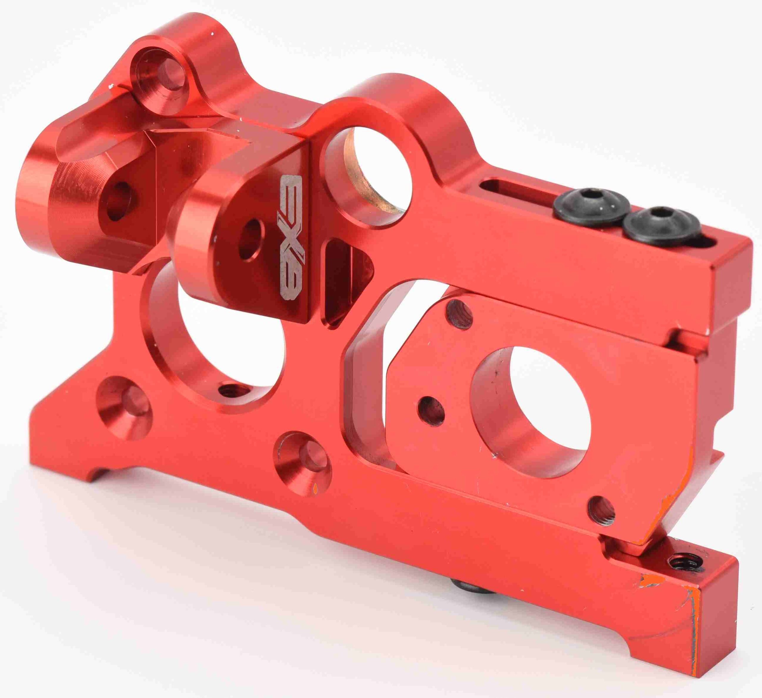 Arrma Kraton 8s EXB Motor Mount (2) KRATON 8S EXB - aluminum RED motor MOUNT, sliding, Screw BLX Arrma 1/5 ARA5808V2