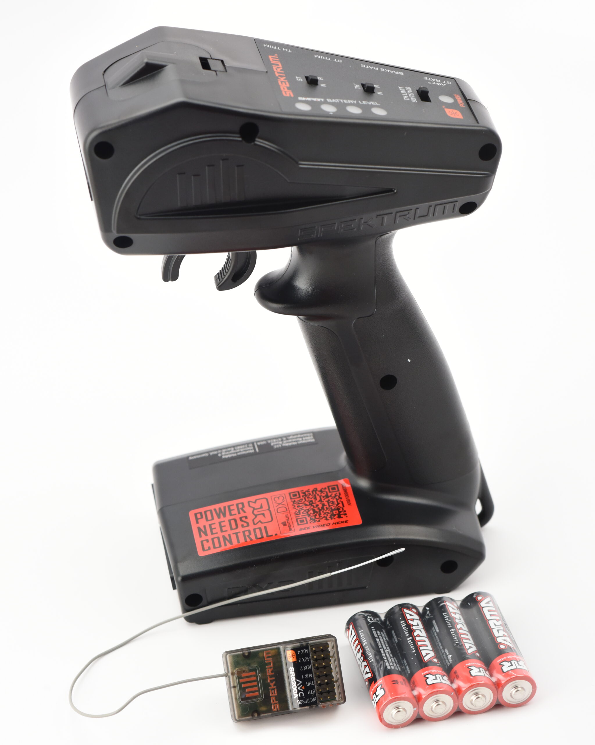 Arrma Kraton 8s EXB Transmitter Receiver (3) Arrma KRATON 8S EXB RADIO SET Spektrum DX3 Tx with SR6200 Rx AA Batteries 5808V2