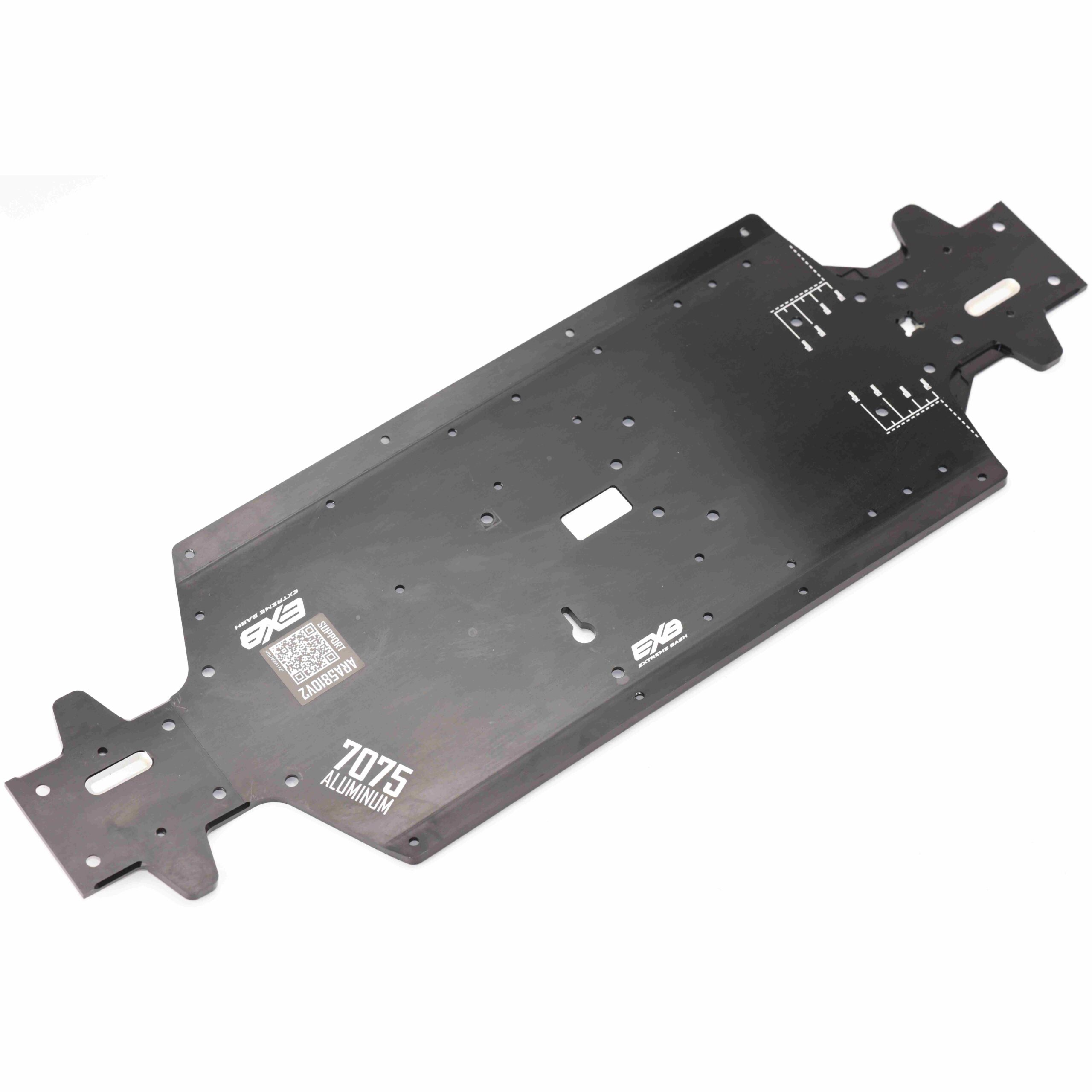 OUTCAST 8S EXB - CHASSIS (black 5mm aluminum 445mm wheelbase Arrma 1/5 ARA5810V2