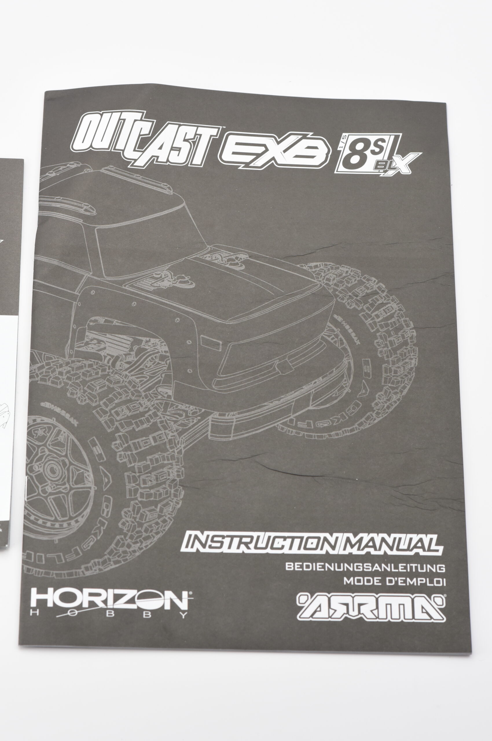 Arrma OUTCAST 8S EXB User Manual Quick Guide Parts List Exploded Views ARA5810V2