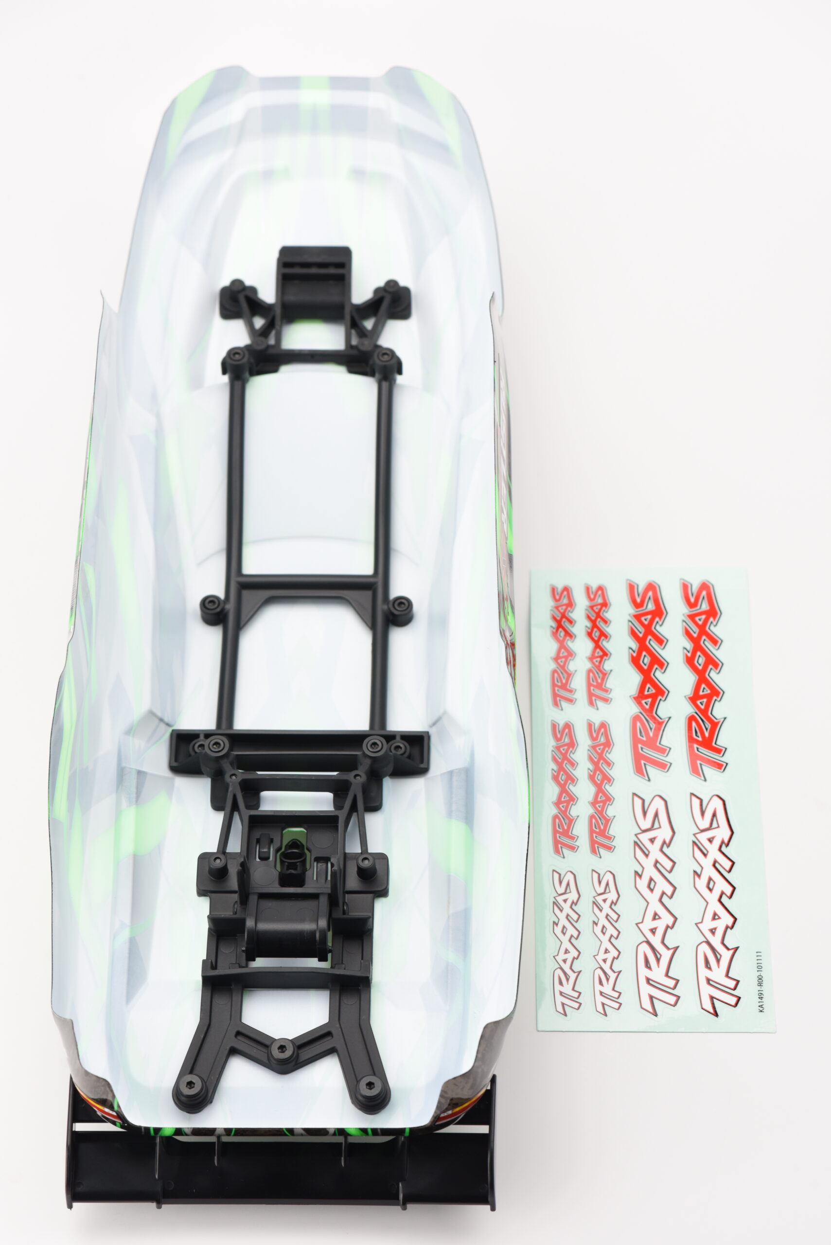 DSC_9742 Fits Traxxas Ultimate RUSTLER 4X4 VXL Green Black Body Clip Less Support Mount
