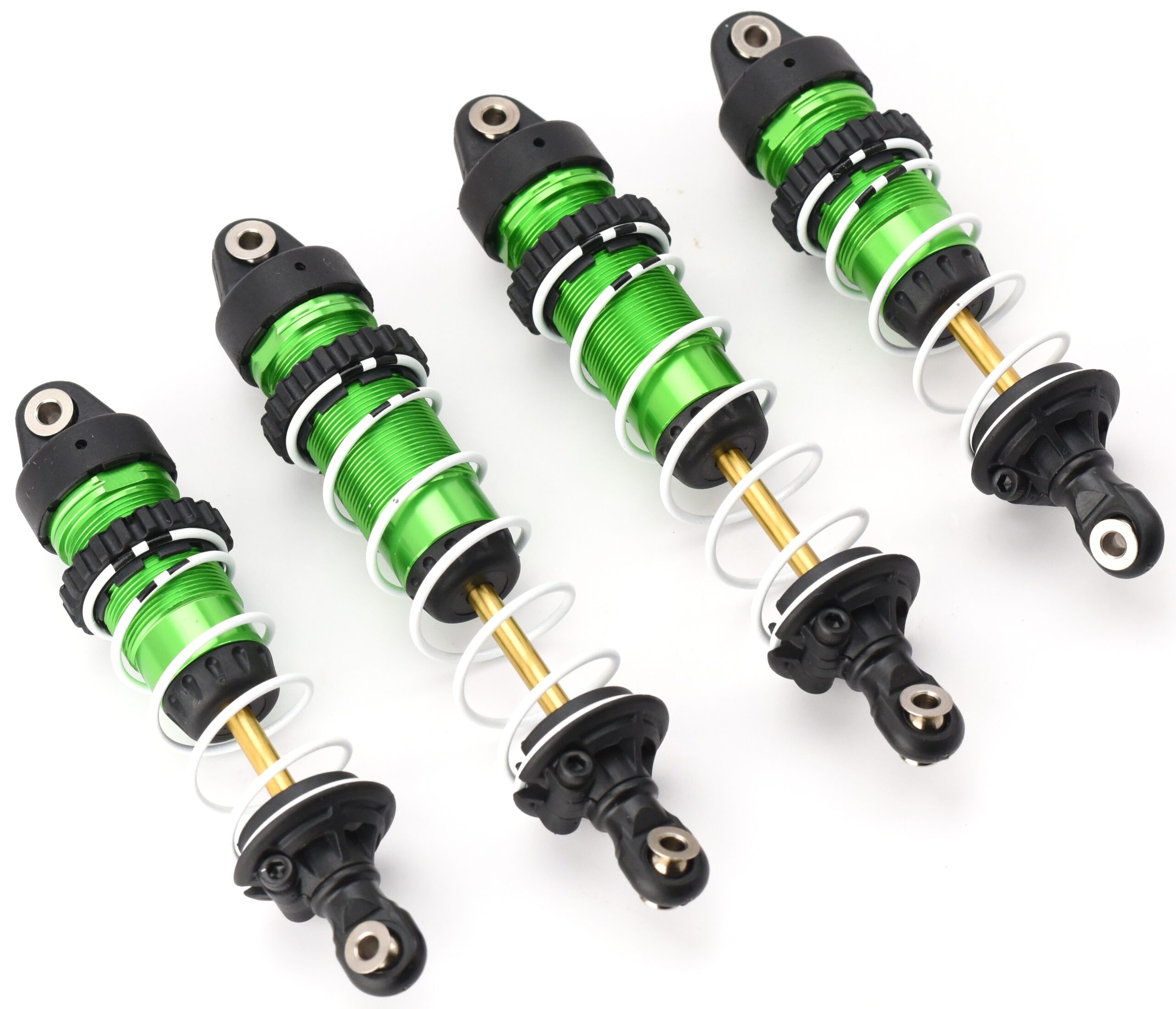 DSC_9752 RUSTLER ULTIMATE - SHOCKS, Green Front Rear & springs Dampers Traxxas 67097-4