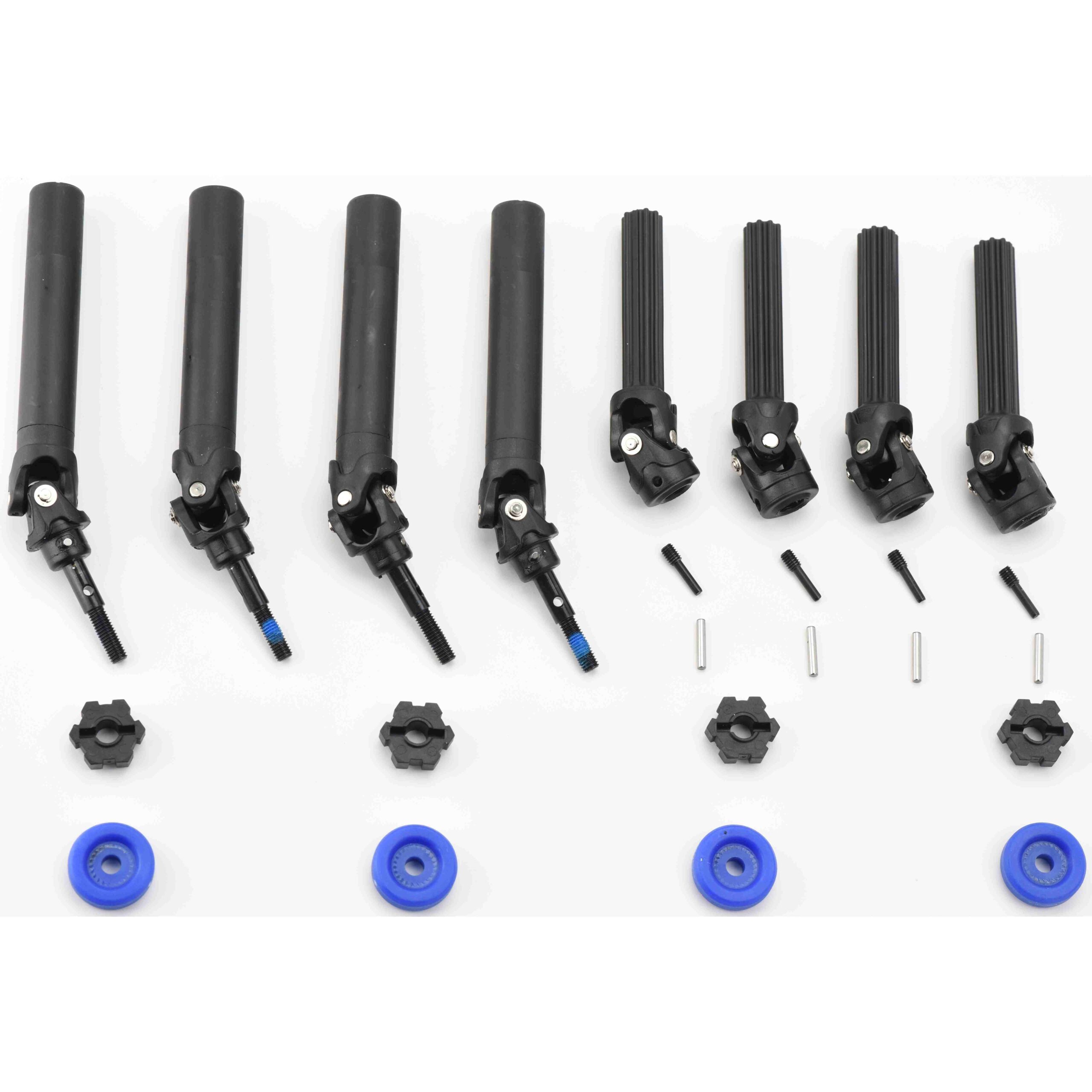 Fits Traxxas 1/10 Wide-MAXX - DRIVE Shafts, Hubs, Blue Washer, Hex Pins, Screws