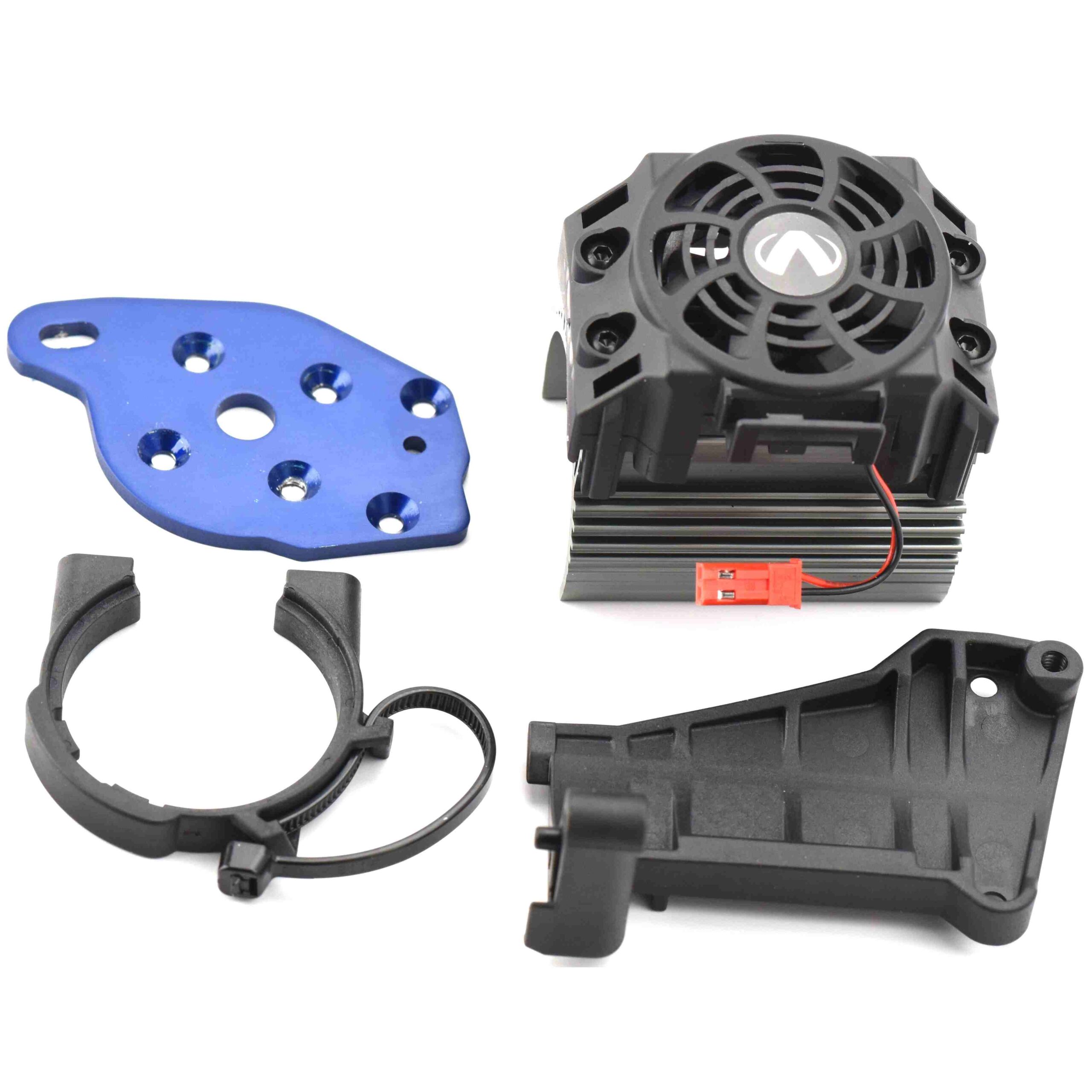 Traxxas Maxx Heatsink Fan Mounts Fits Traxxas 1/10 Wide-MAXX COOLING FAN, Heat Sink and mounts for Motor 540xl