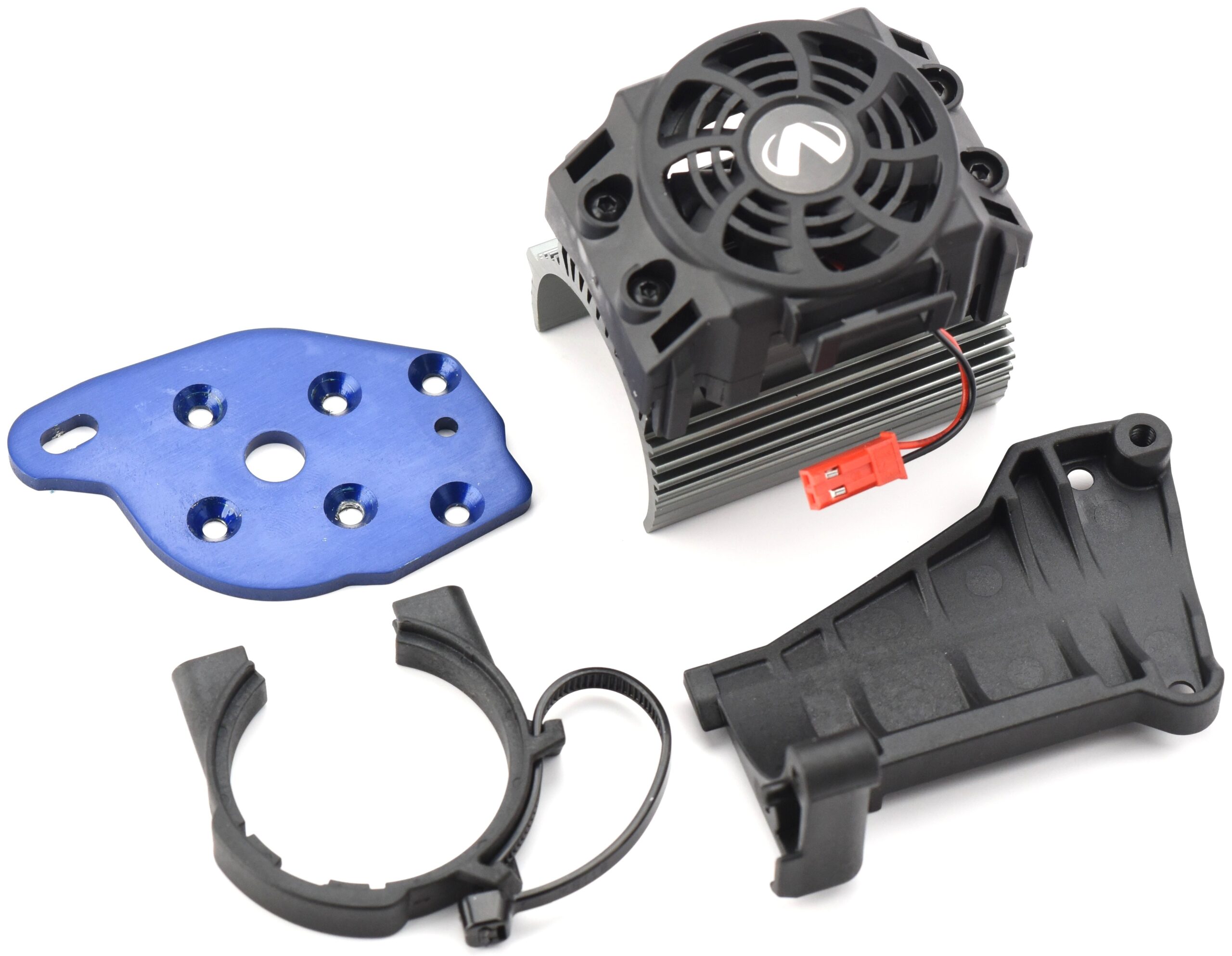 Traxxas Maxx Heatsink Fan Mounts Fits Traxxas 1/10 Wide-MAXX COOLING FAN, Heat Sink and mounts for Motor 540xl