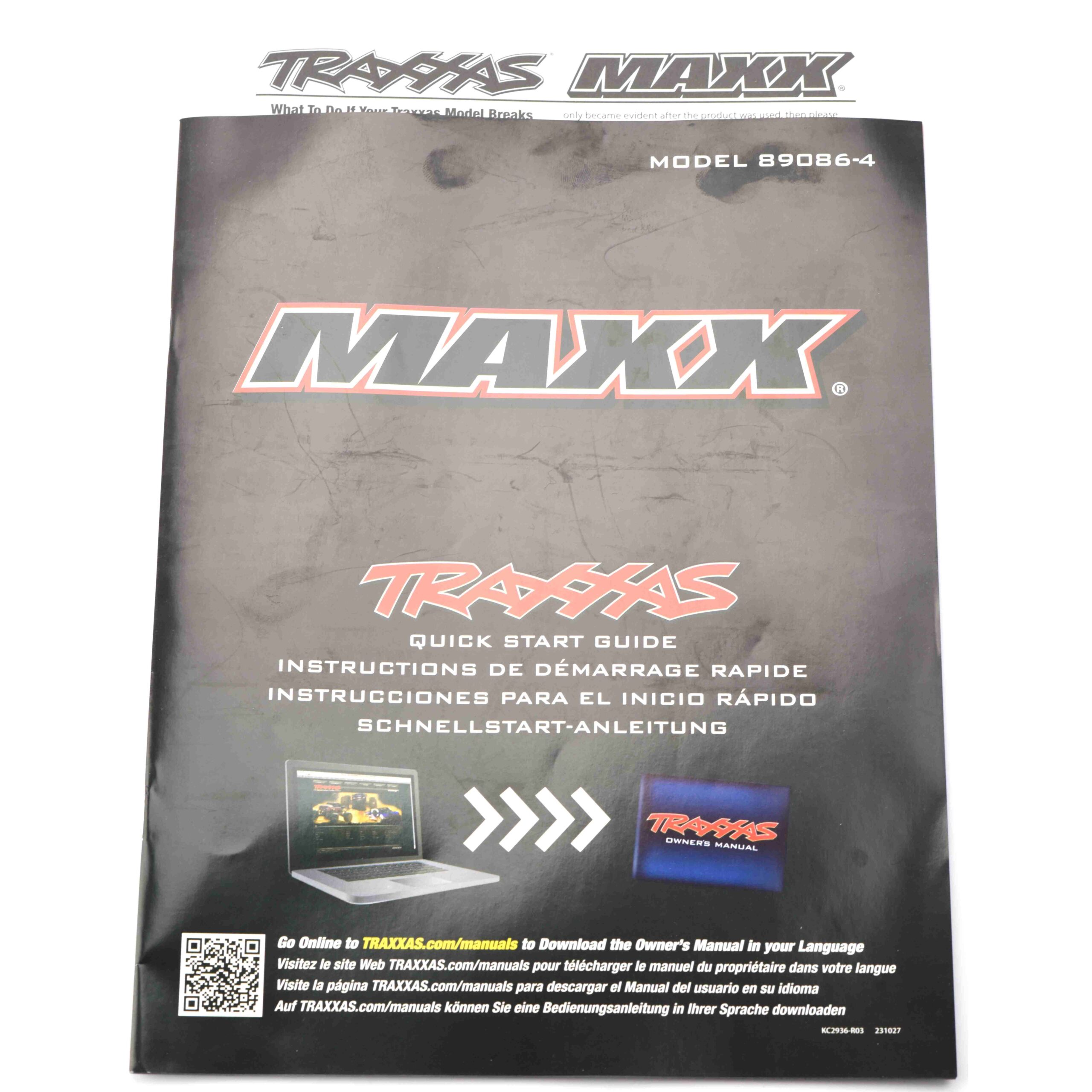 Fits Traxxas 1/10 Wide-MAXX User Manual Quick Guide, Parts List Exploded Views