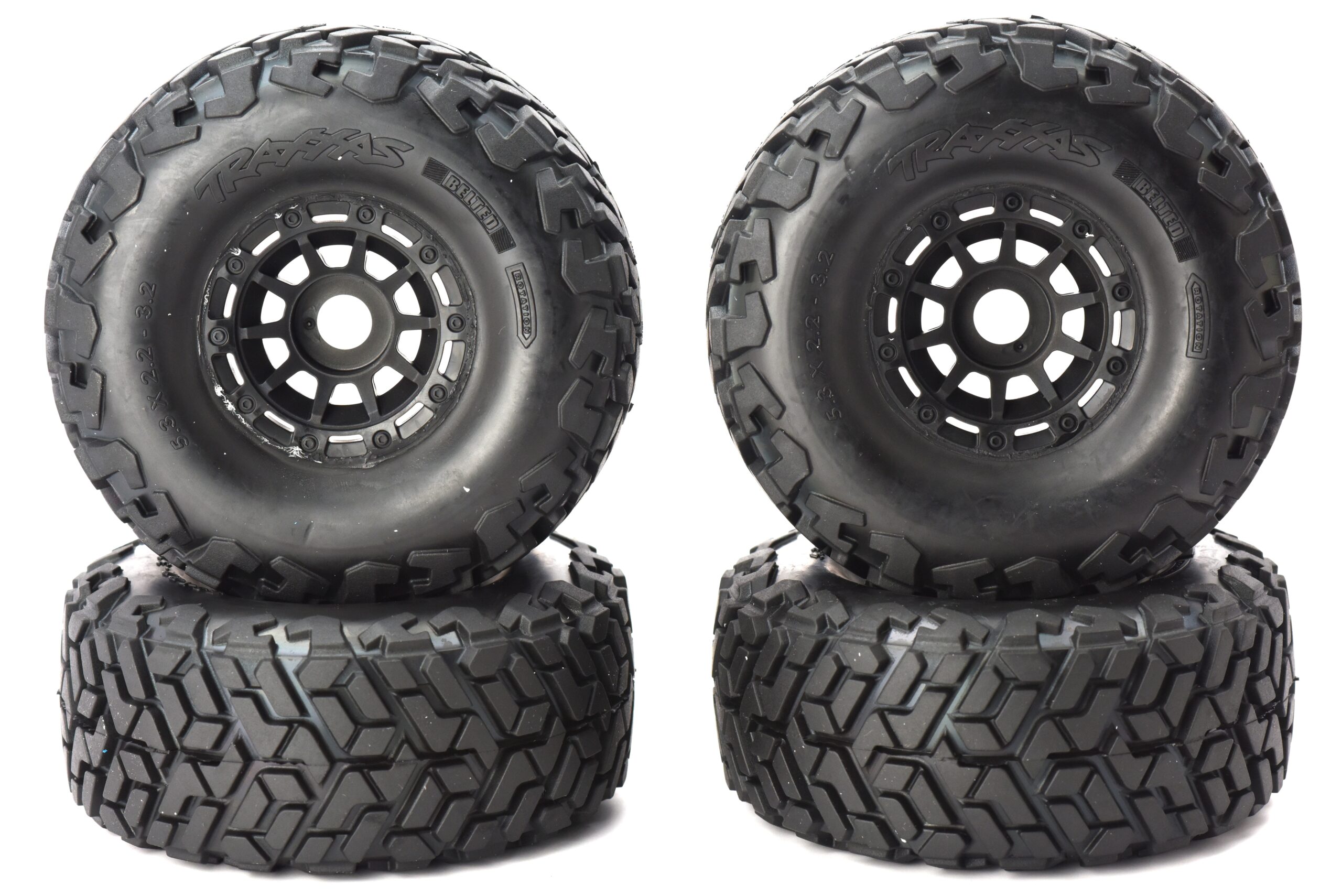 Fits Maxx Slash Wheels & Tires Belted Factory Glued (set 4) Traxxas 102076-4
