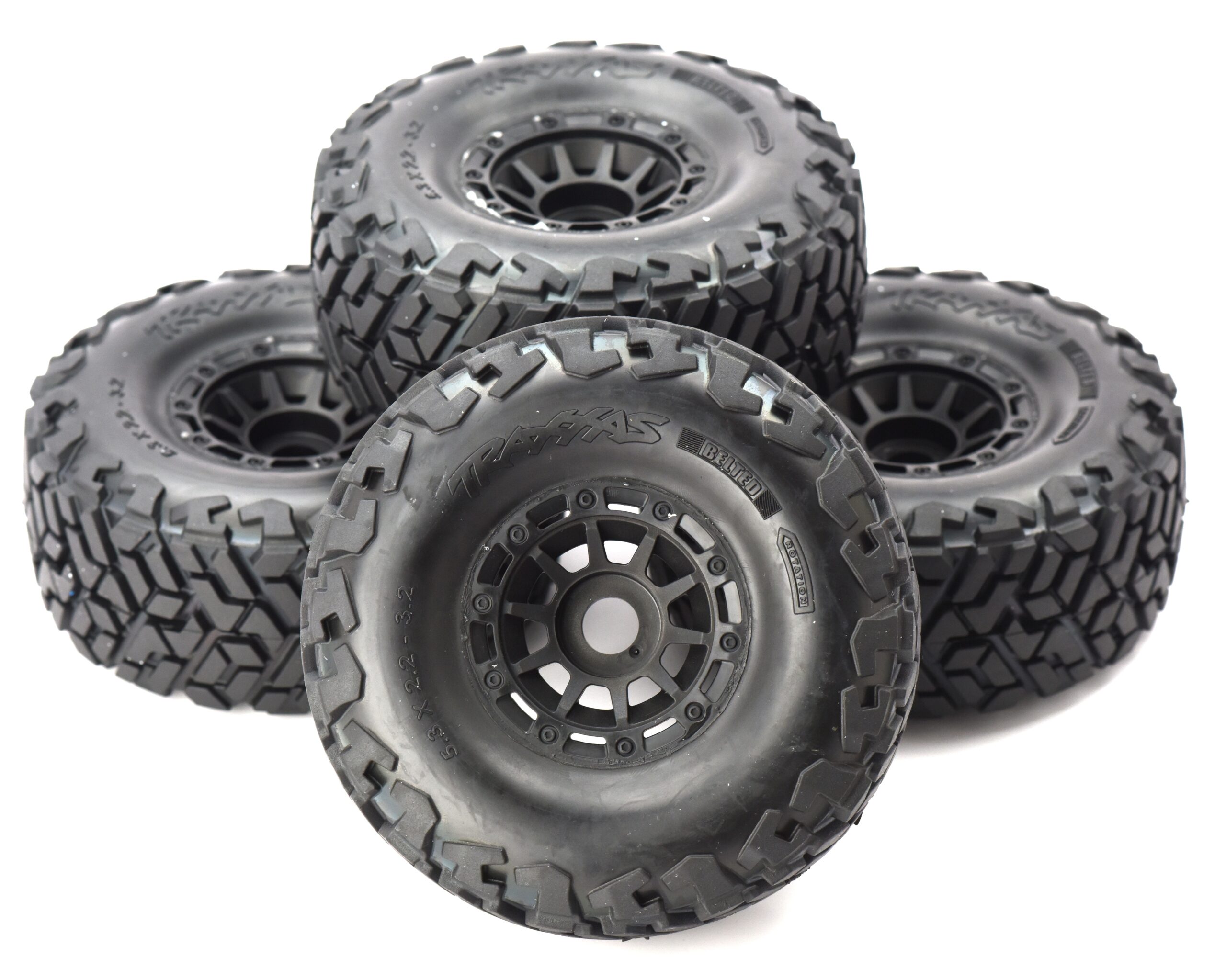 Fits Maxx Slash Wheels & Tires Belted Factory Glued (set 4) Traxxas 102076-4