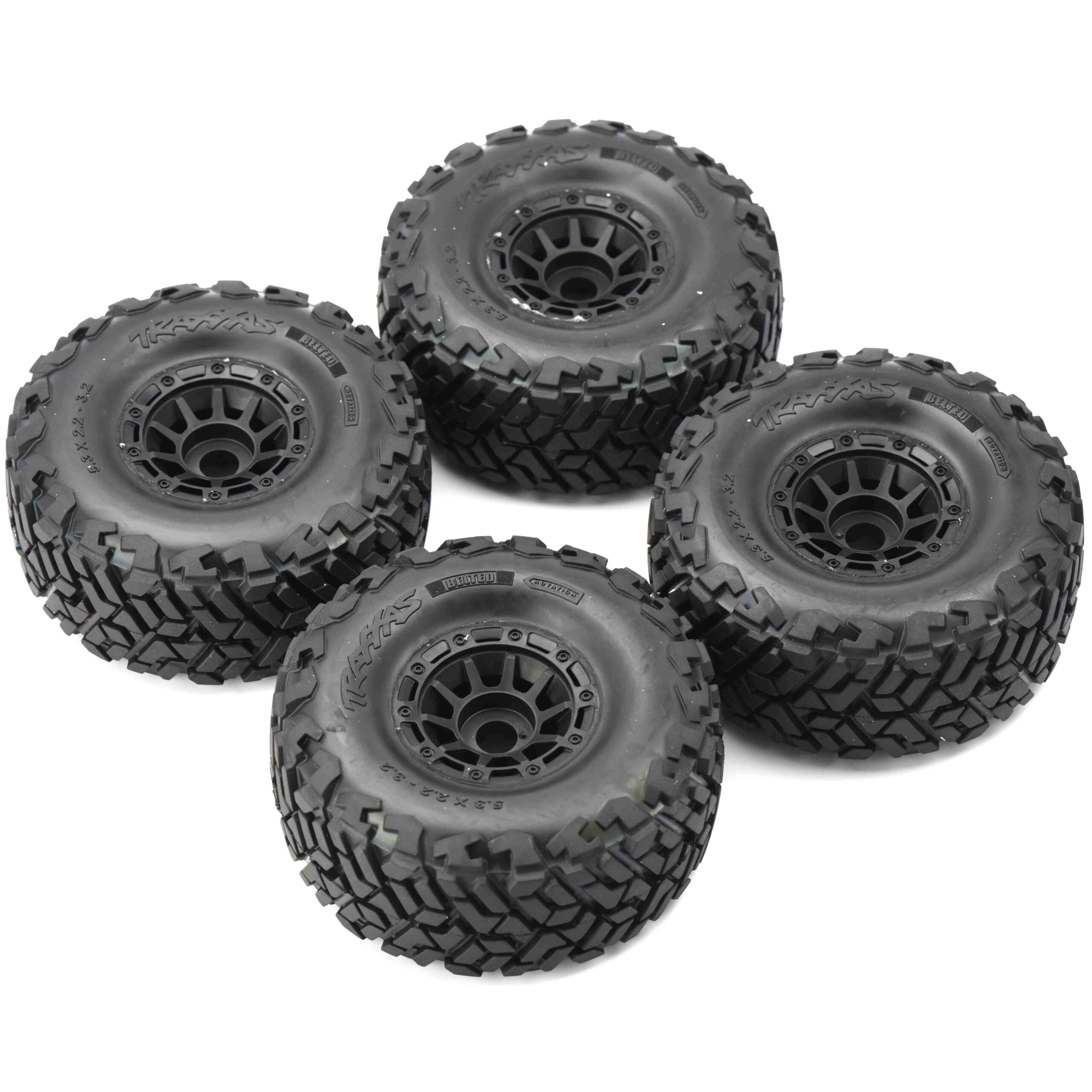 Fits Maxx Slash Wheels & Tires Belted Factory Glued (set 4) Traxxas 102076-4