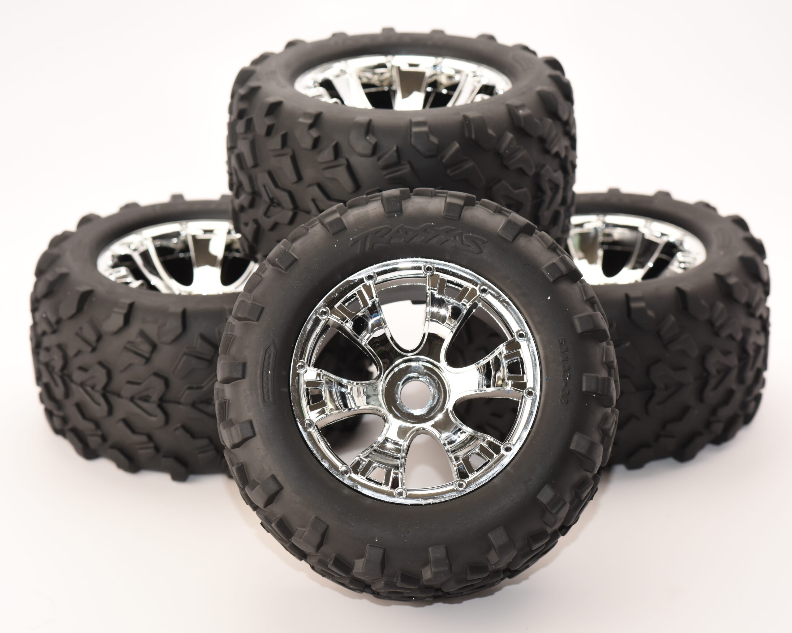 Traxxas Nitro Revo 3.3 Tires Wheels (3) Fits Traxxas Nitro Revo 3.3 53097-3 - 6.3" Maxx TIRES & Geode WHEELS 17mm T-maxx