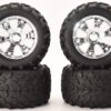 Traxxas Nitro Revo 3.3 Tires Wheels (4) Fits Traxxas Nitro Revo 3.3 53097-3 - 6.3" Maxx TIRES & Geode WHEELS 17mm T-maxx