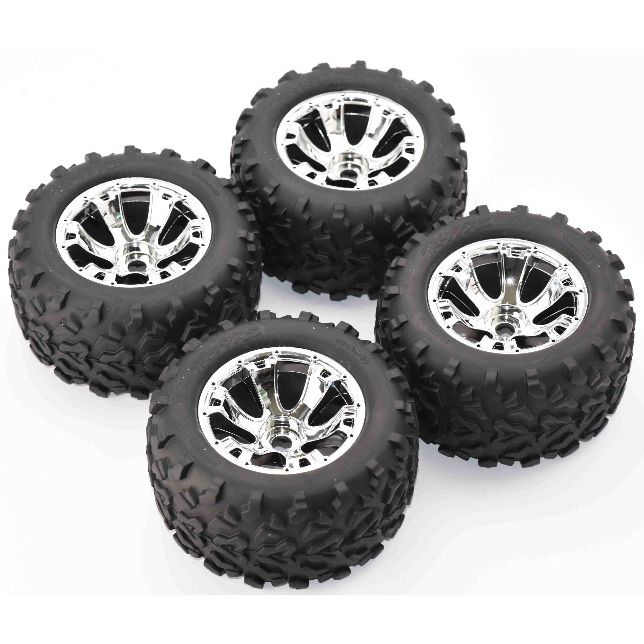 Traxxas Nitro Revo 3.3 Tires Wheels Fits Traxxas Nitro Revo 3.3 53097-3 - 6.3" Maxx TIRES & Geode WHEELS 17mm T-maxx